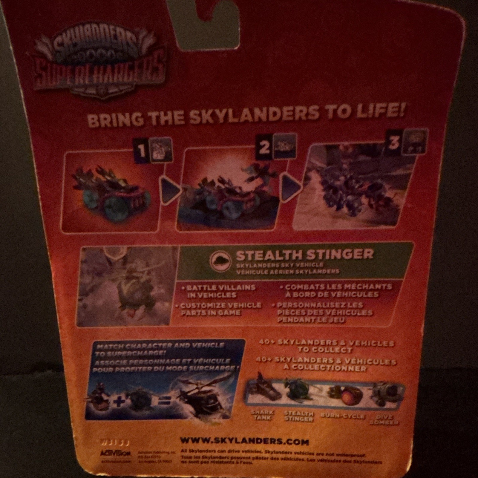 Skylanders SuperChargers Stealth Stinger, Burn-Cycle, and Bone Bash Roller Brawl