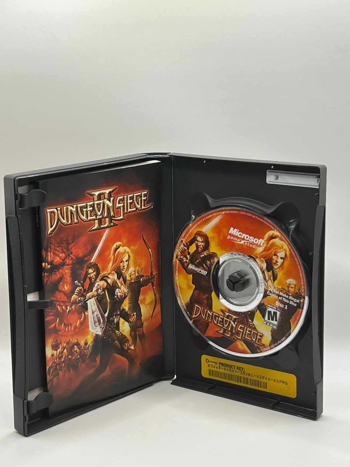 Dungeon Siege II PC Game Microsoft Complete Case Disc Product Key Windows 2005