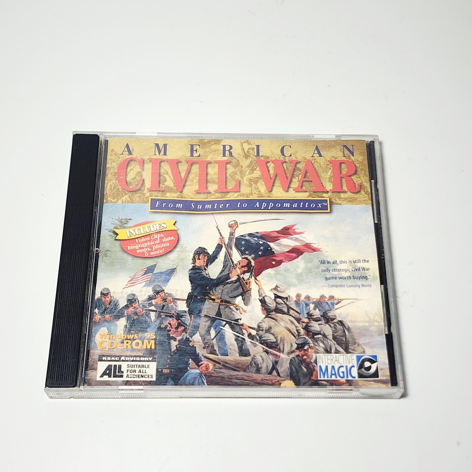 American Civil War: From Sumter to Appomattox (PC, 1998) CD ROM Windows 95 Game