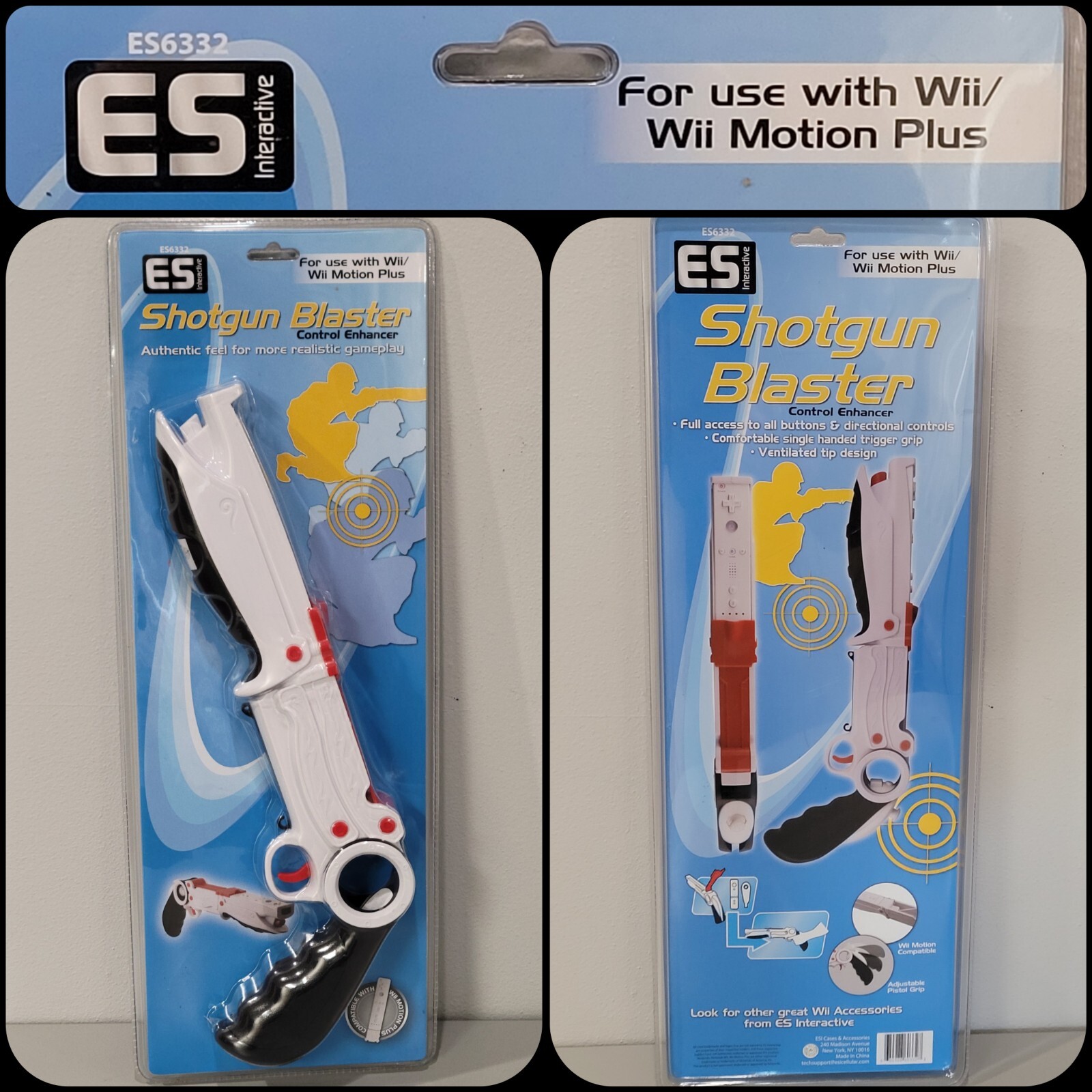 Wii Shotgun Controller Accessory Nintendo Wii Game Attachment 15″ SEALED NOS ✅️