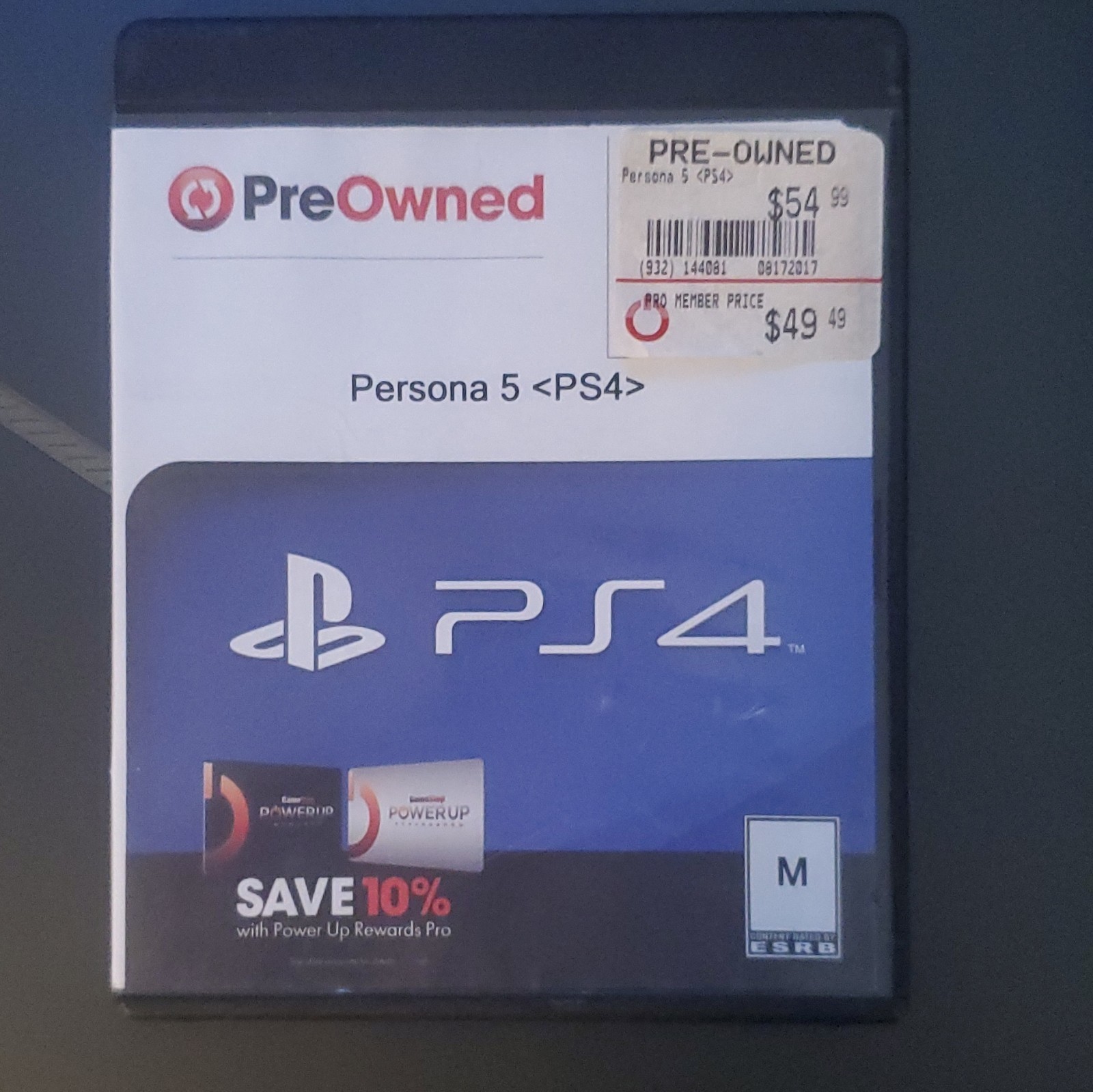 Persona 5 Sony PlayStation 4 PS4 Game Disc w/ Unbranded Case