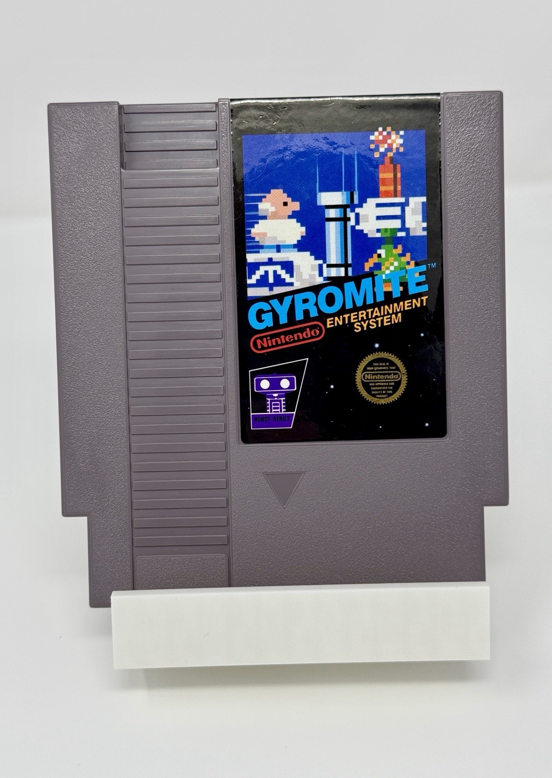 Gyromite First Print Matte Sticker Box and Game Only NO MANUAL READ Nintendo NES