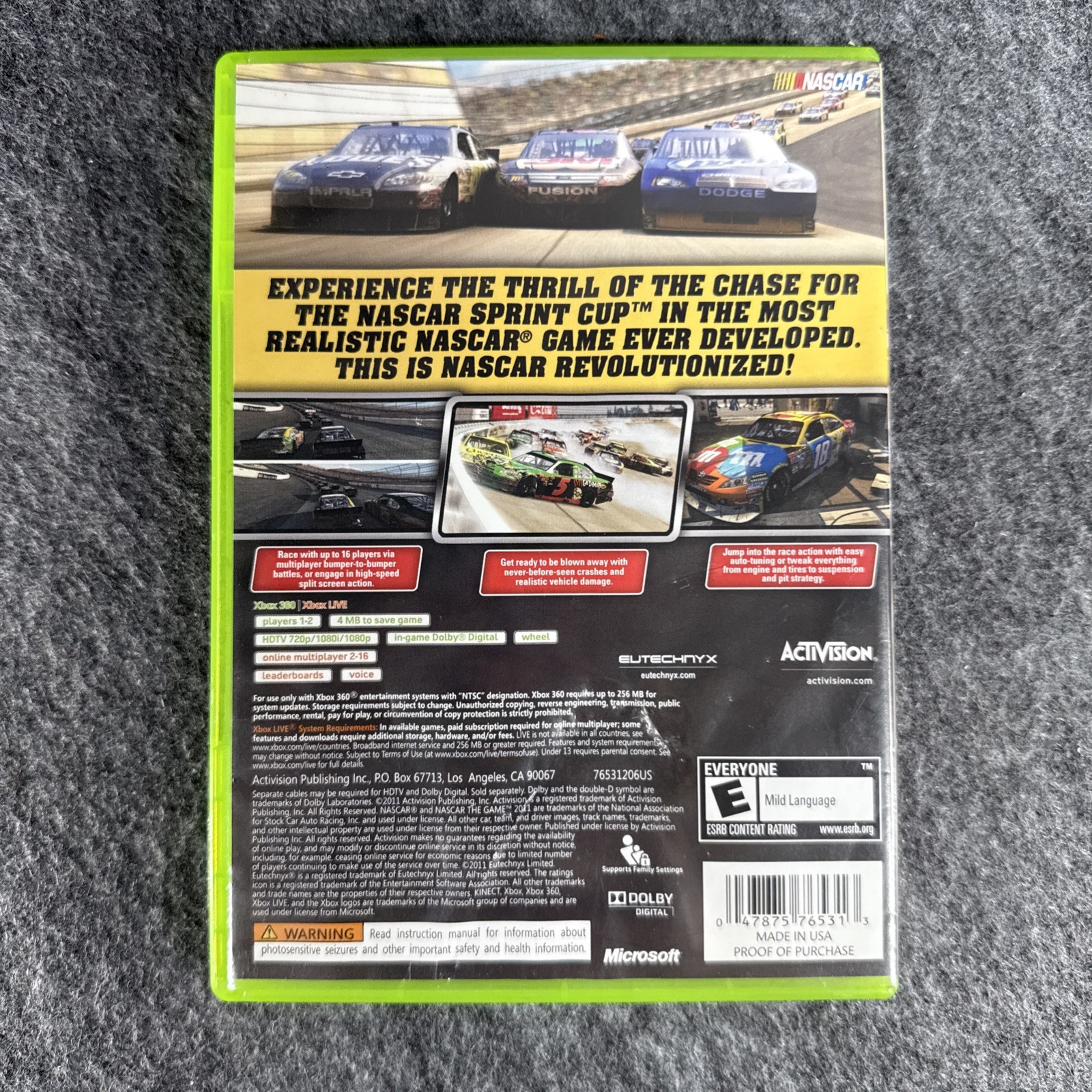 NASCAR The Game 2011 – Xbox 360 Racing Game Cars Console