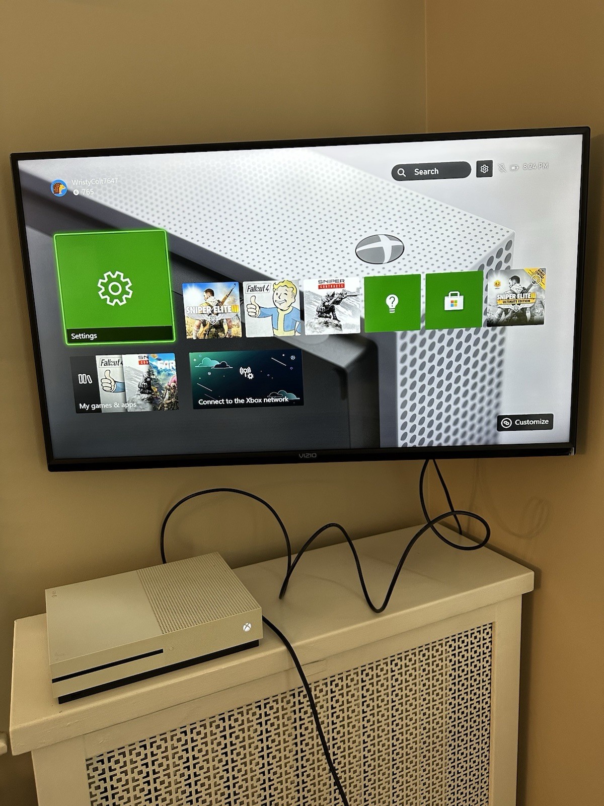 Microsoft Xbox One S (Model 1681) 500GB White Gaming System Console Only, Tested