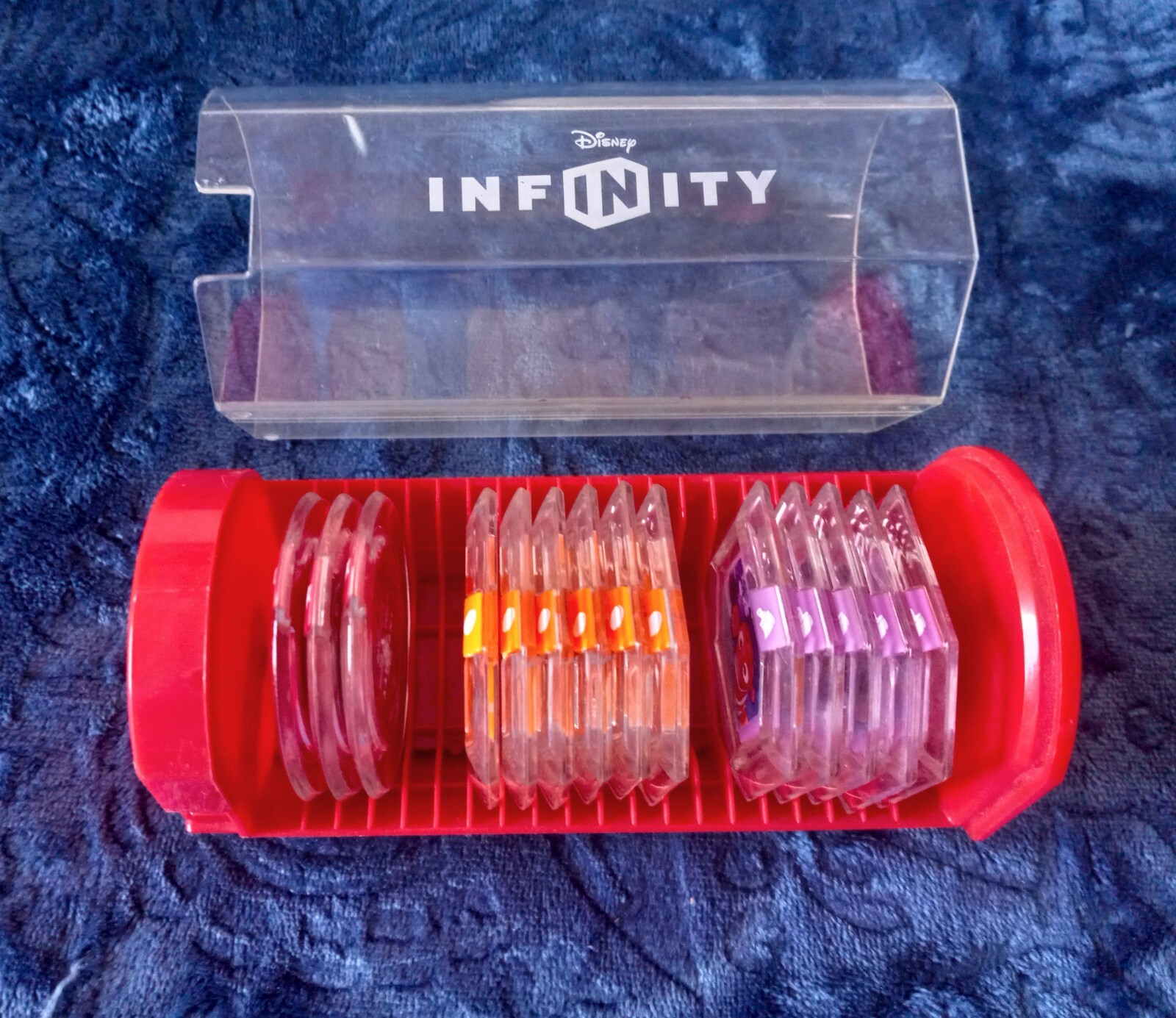 Disney Infinity Power Disc 14 Piece Lot In Case