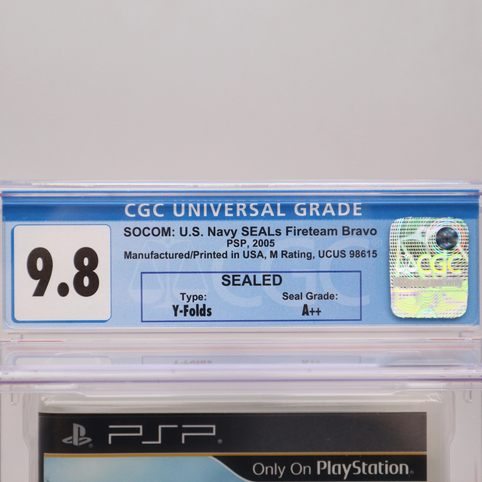 PSP Game SOCOM: U.S. NAVY SEALS FIRETEAM BRAVO – WATA GRADED 9.8 A++ NEW Sealed!