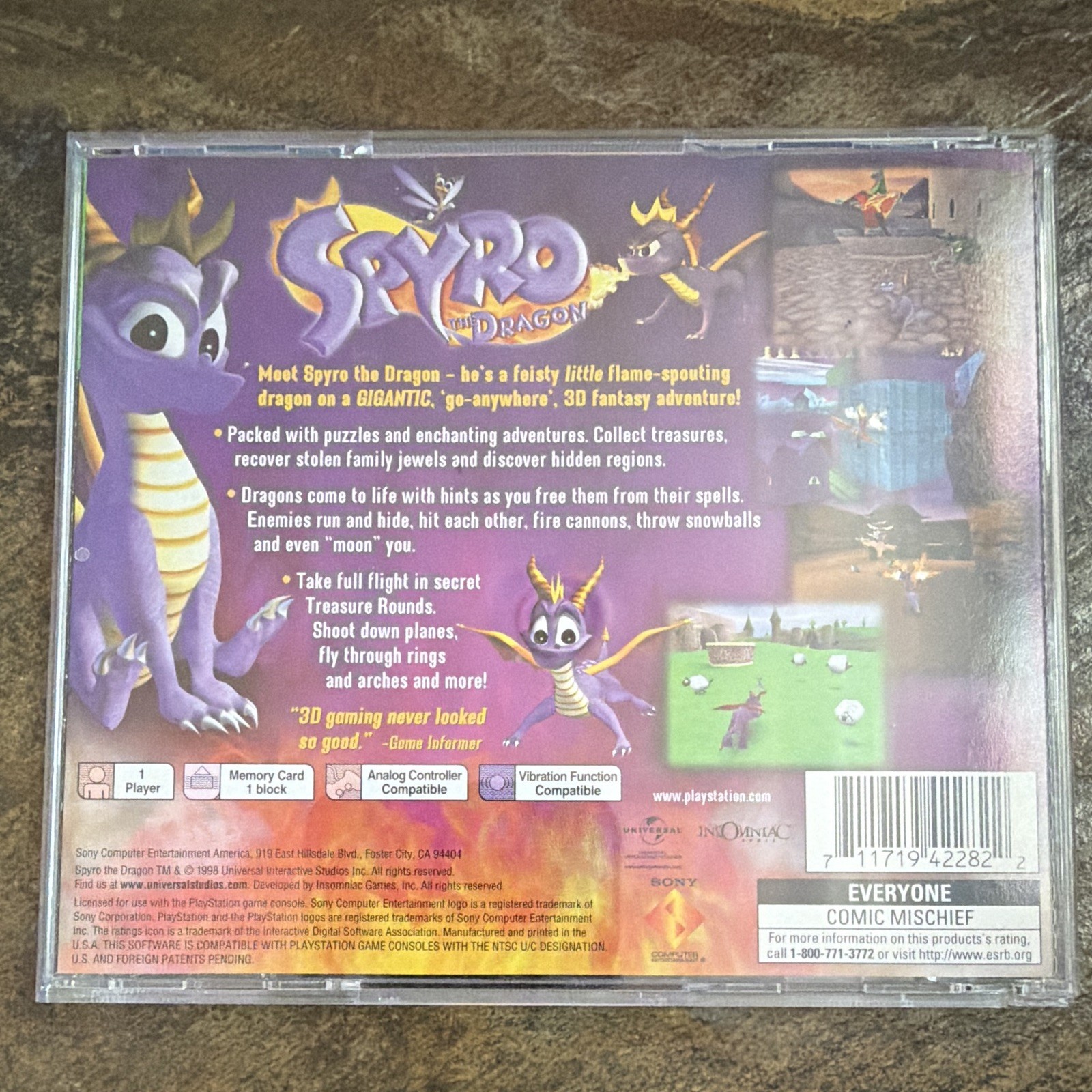 Spyro the Dragon Greatest Hits E-Everyone Sony PlayStation 1998