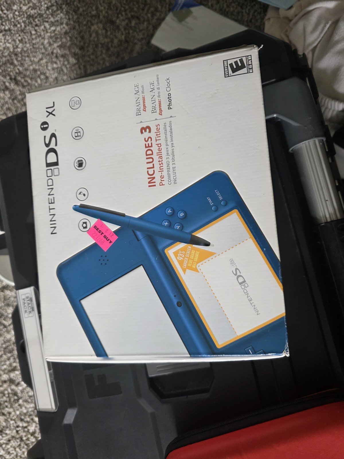 Nintendo DSi XL Handheld Game Console Midnight Blue In Box with nintendo switch