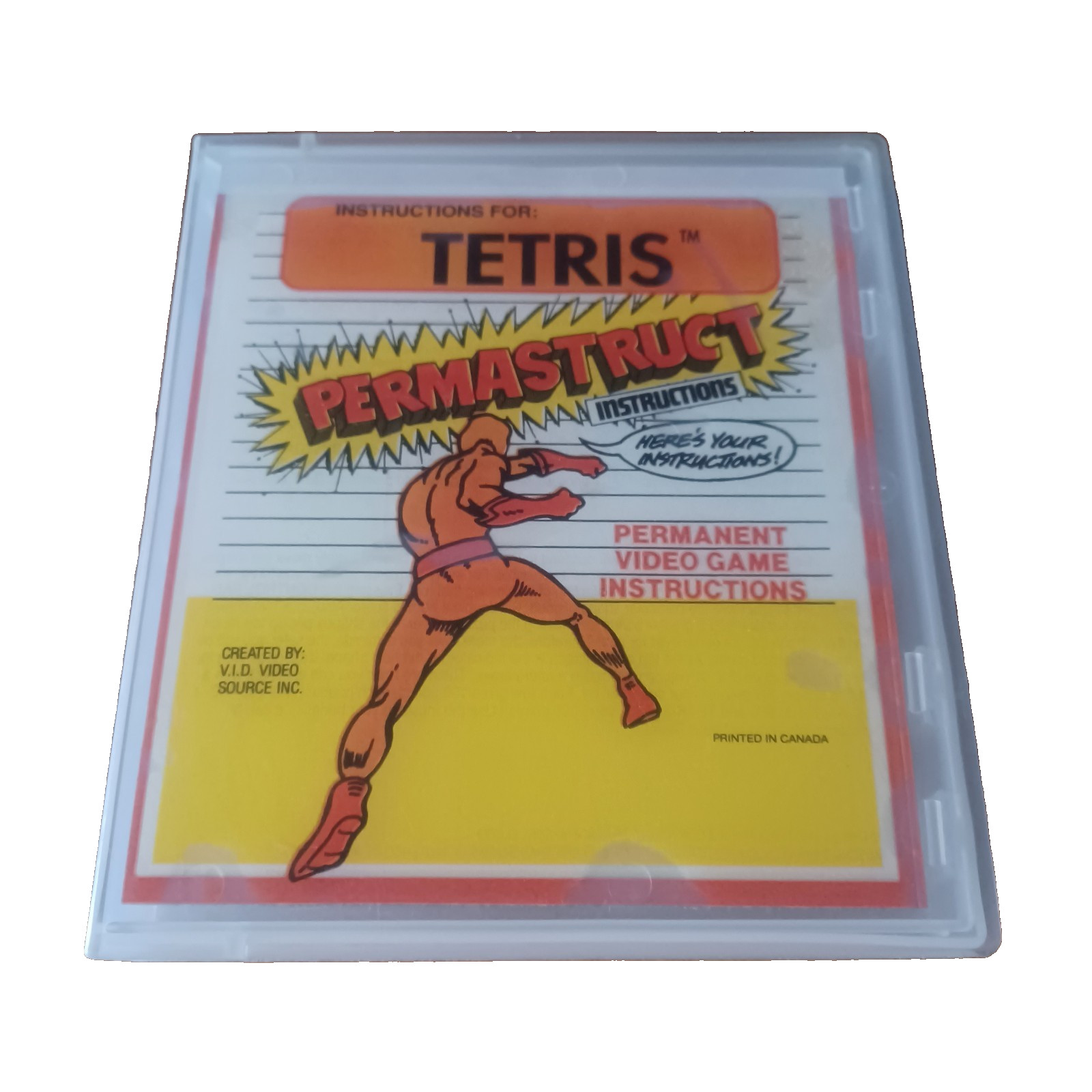 Nintendo NES Tetris Rental Permastruct Case ONLY No Game Cartridge Canada