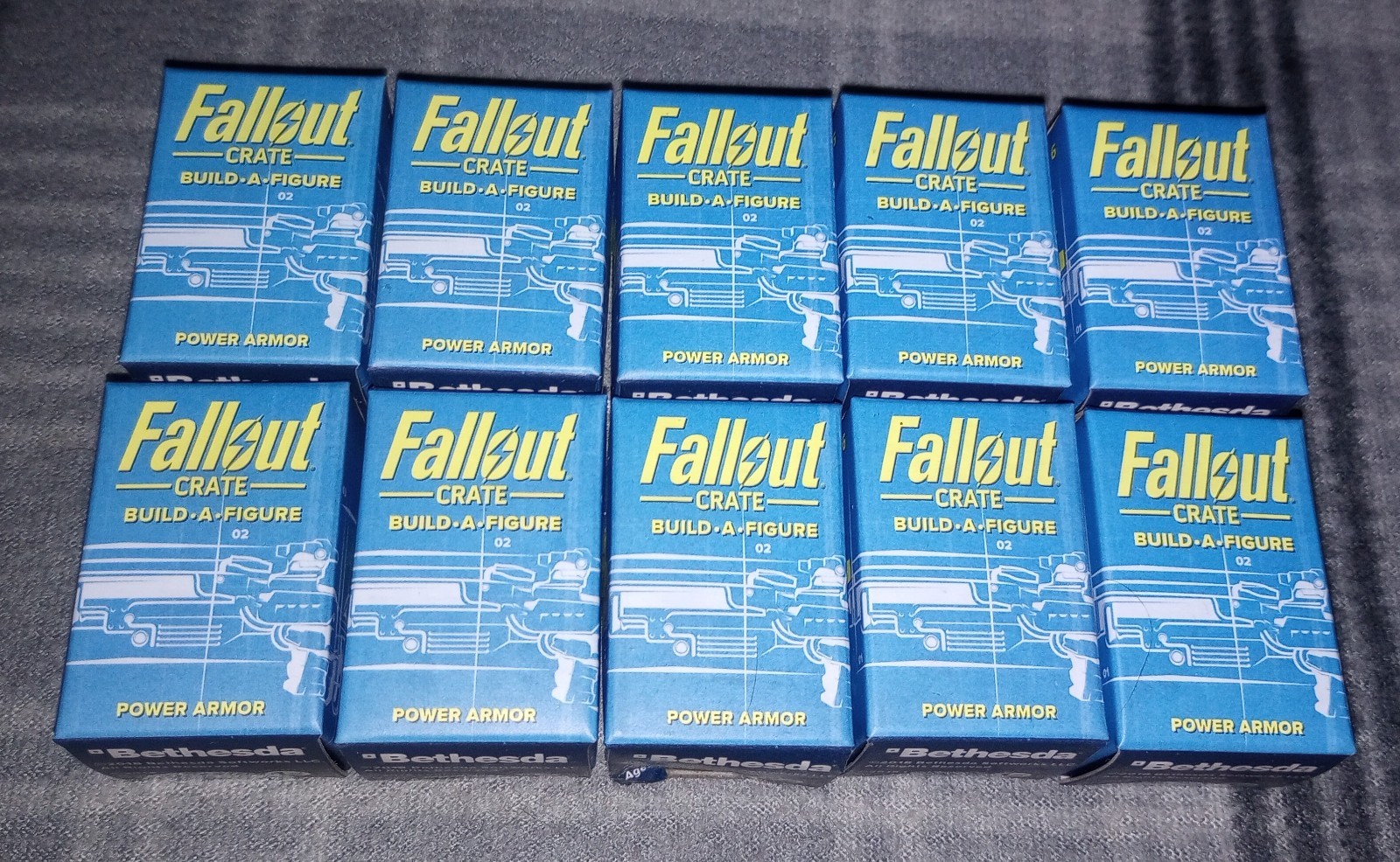 Lot Of 10 Fallout Loot Crate Screen Shots Build-A-Figure Power Armor Box 4 Of 6