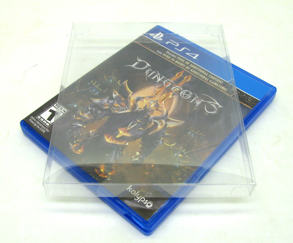 10X SONY PLAYSTATION PS4 CIB GAME -CLEAR PLASTIC PROTECTIVE BOX PROTECTORS CASE