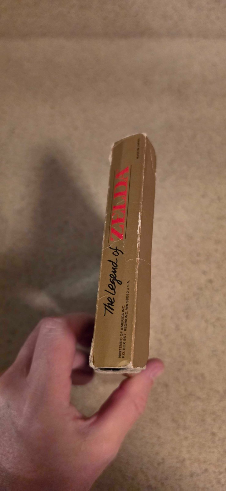 Legend of Zelda NES 5 Screw Gold Cartridge Box Manual Styrofoam Nintendo