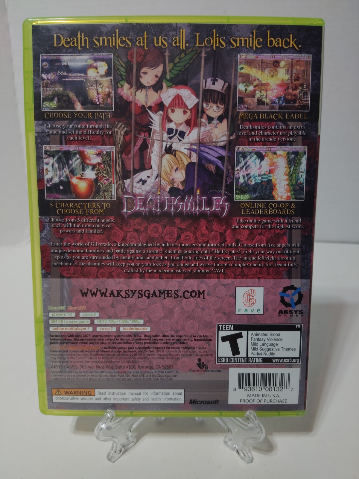 Deathsmiles for Xbox 360 US Complete CIB= Manual Soundtrack CD Tested! Fast Ship
