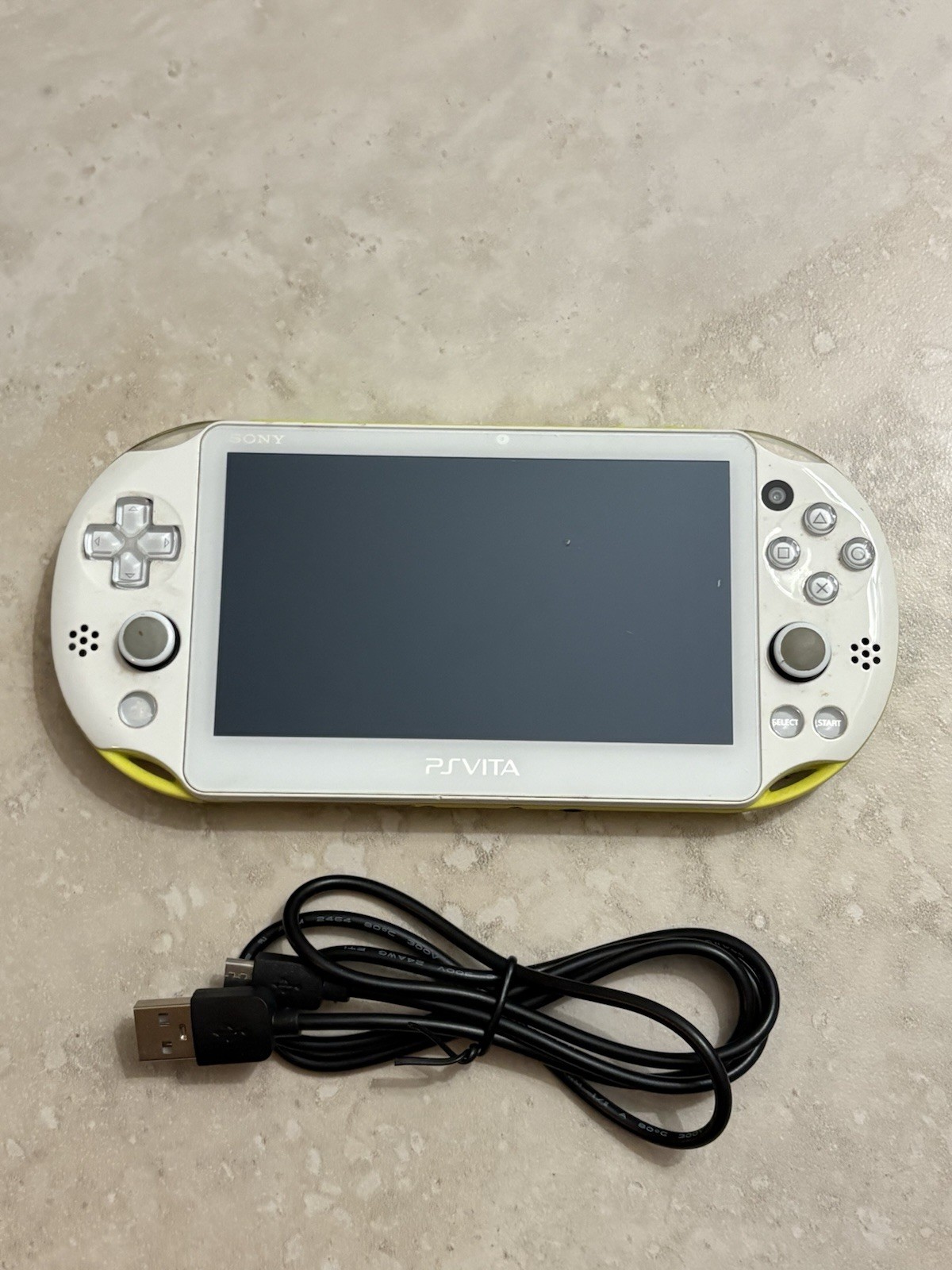 Sony PS Vita 2000 Slim PCH-2000 – Lime And White *GREAT* + Charger