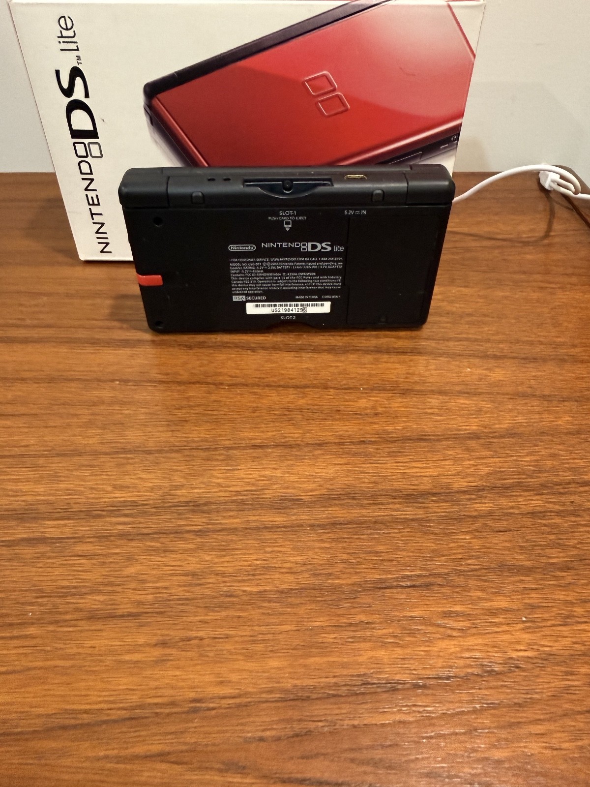 Nintendo DS Lite Red/Black Console In Box Tested Great Condition w/ Accessories