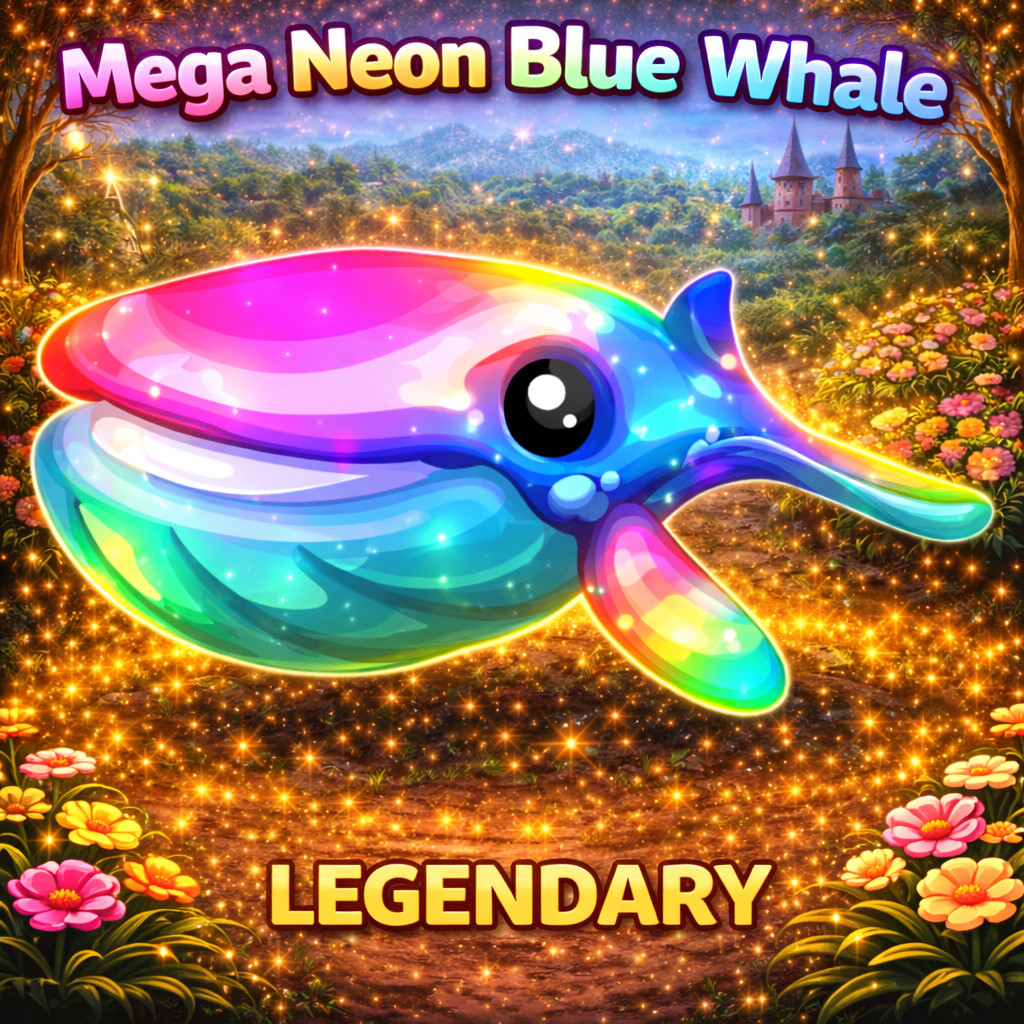 MEGA NEON BLUE WHALE (VERY CHEAP) – ADOPT A PET FROM ME – CHEAPEST ON EBAY