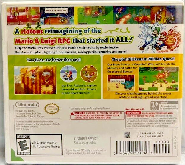 Mario & Luigi: Bowser’s Inside Story+Superstar Saga+Paper Jam+Dream Mega Bundle