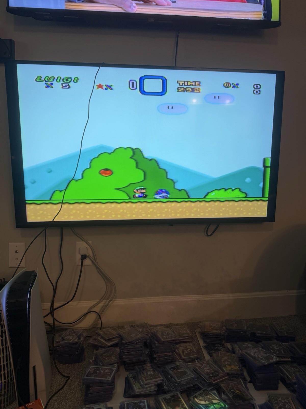 SNES Original Console w/ 2 Controllers, Cables, 4 Games **TESTED & Works