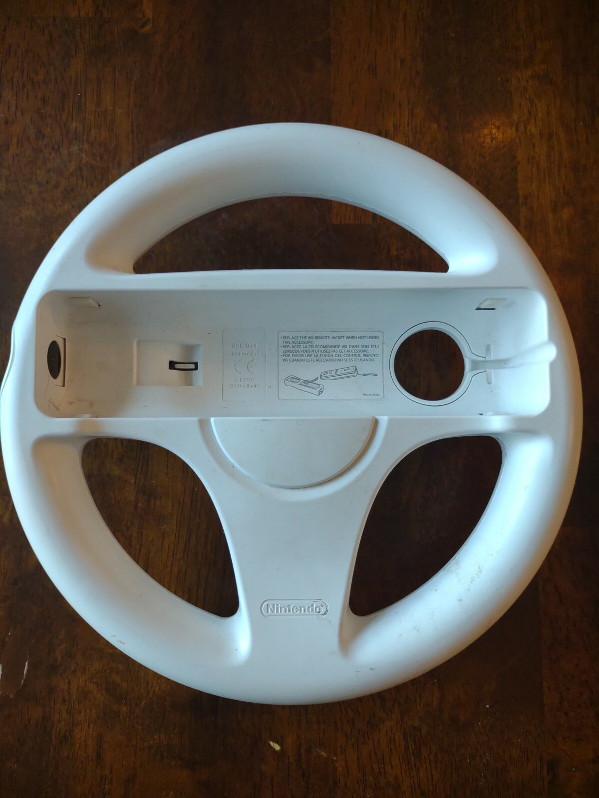 Nintendo Wii Wheel Wii Remote Controller holder for Mario Kart white RVL-024