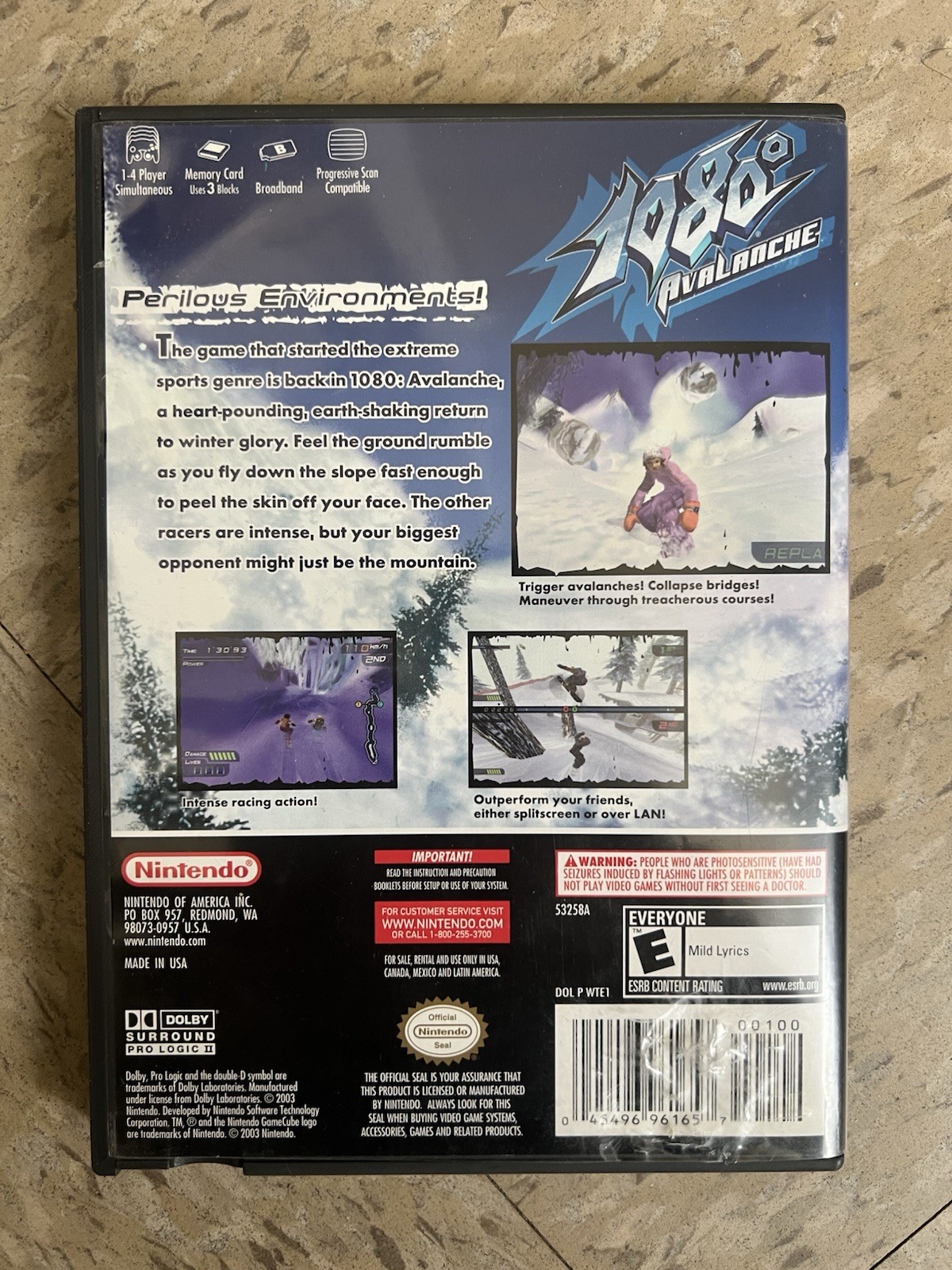 1080°: Avalanche Bonus DVD Bundle for Nintendo GameCube Complete CIB Tested