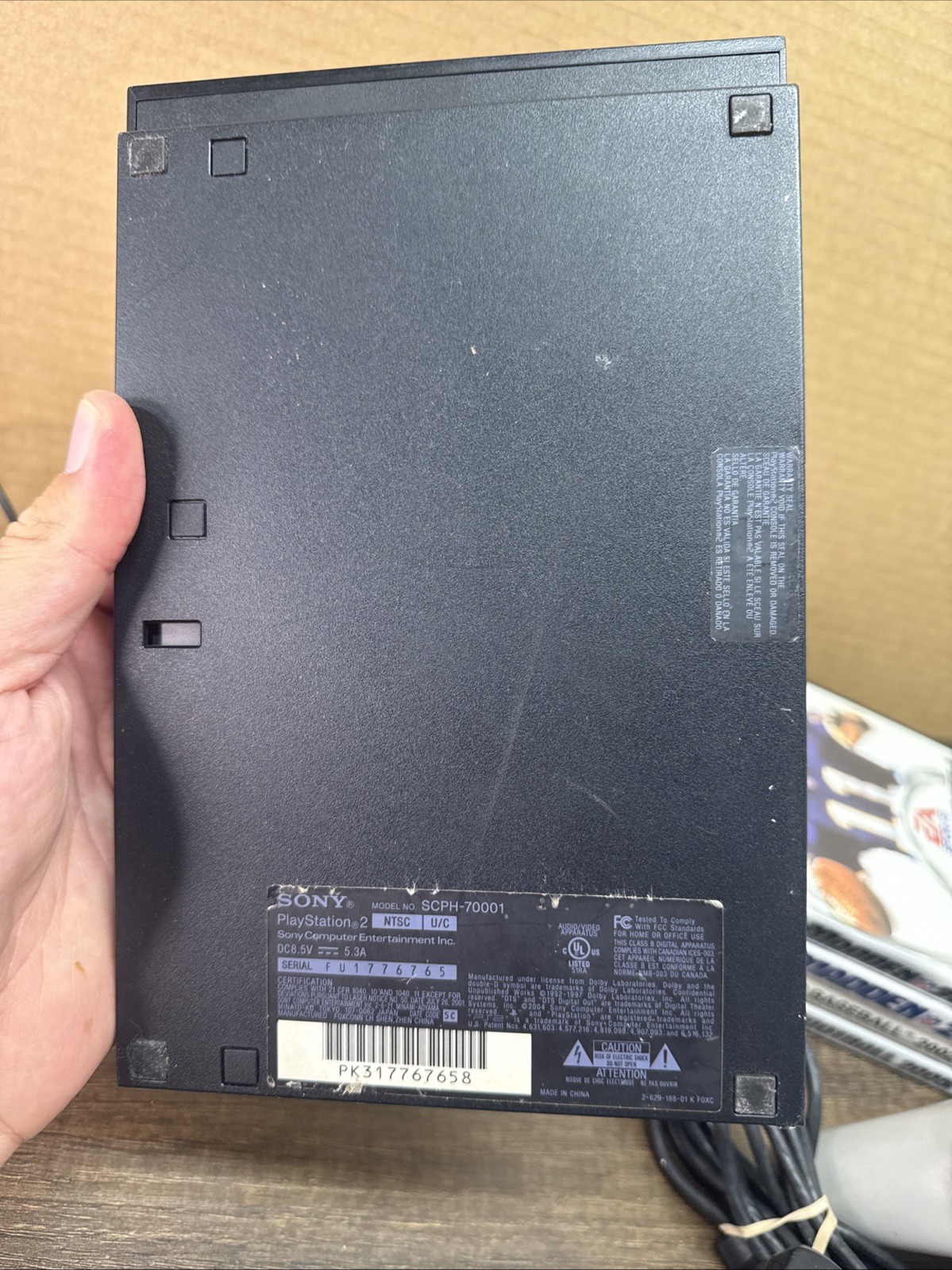 Sony PlayStation 2 PS2 Slim Console SCPH-70001 Black with Controller Tested