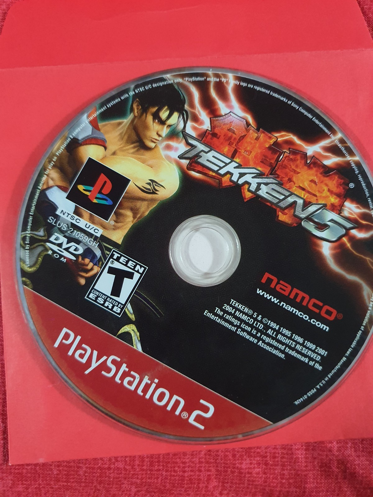 Tekken 5 Greatest Hits (Sony PlayStation 2, 2005) PS2 Game Disc Good Tested