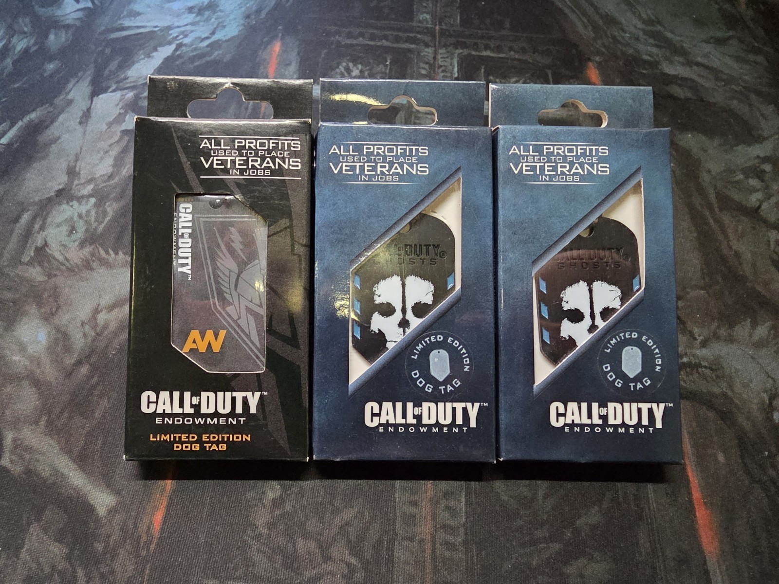 Call of Duty Endowment Dog Tag Call of Duty Ghosts Advanced Warfare x 3