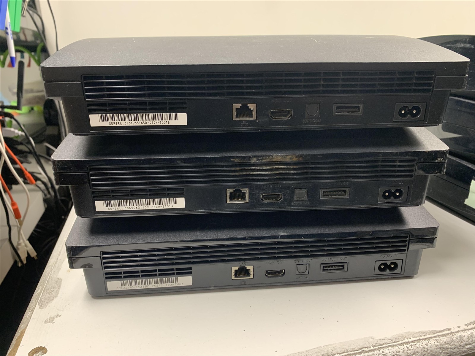 Bulk Lot 6 Sony PS3 Slim Consoles Broken For Parts or Repair Wholesale