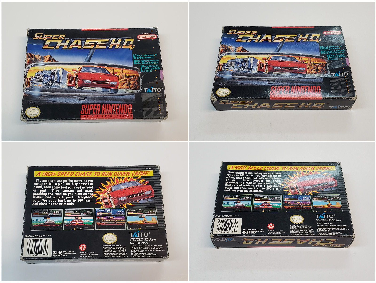 Super Chase HQ H.Q. Super Nintendo Box Only *(No Game,No Manual) *wear