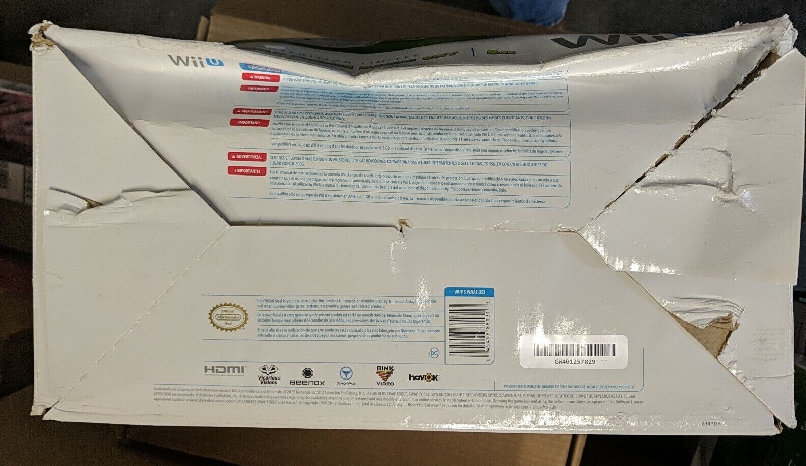 Nintendo WiiU Wii U Skylanders Limited Edition Console Bundle White New in Box