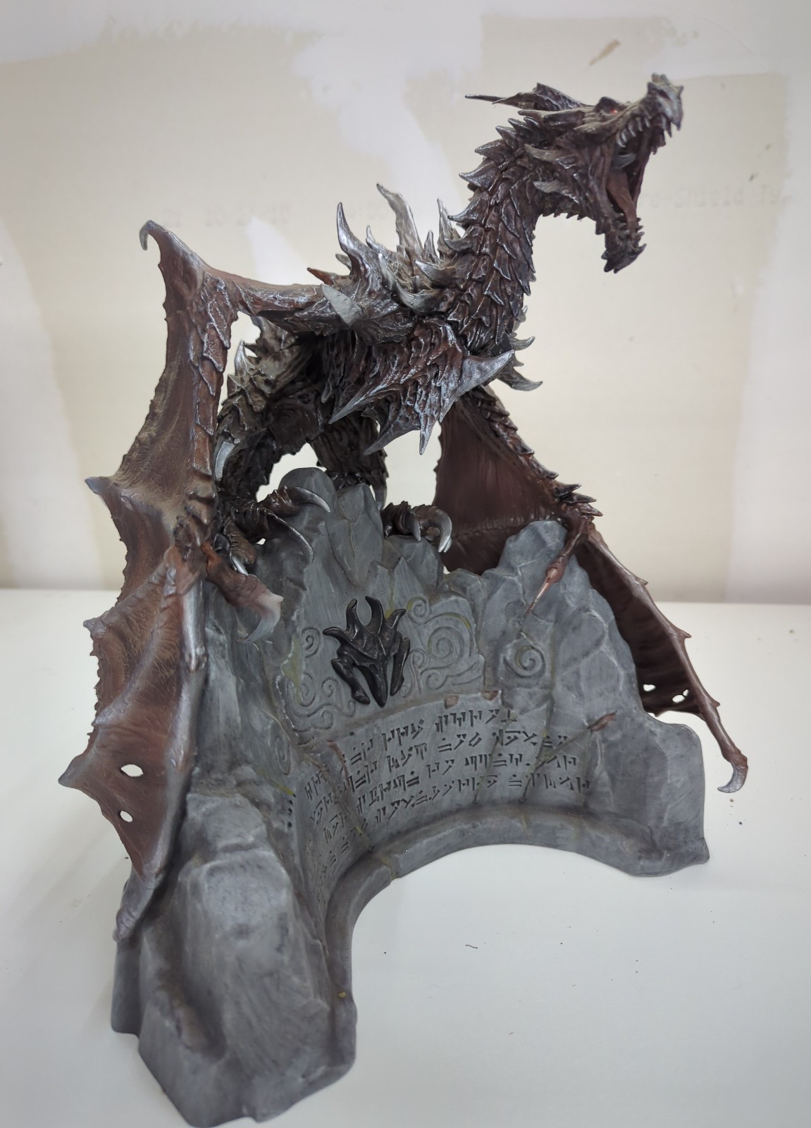 Skyrim Alduin Dragon Statue & Base Bethesda 2011 Limited Collector’s Edition