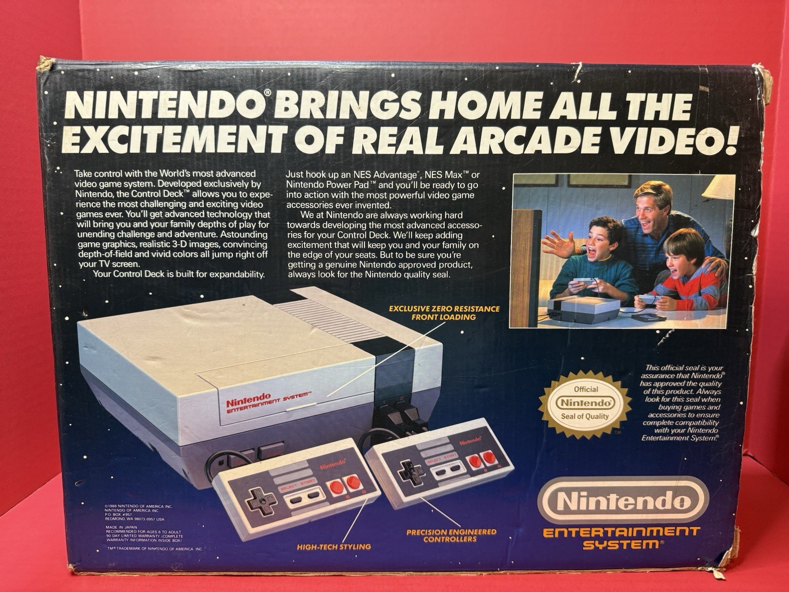 Vintage 1985 Nintendo Control Deck Super Mario Brothers Version With Box Manual