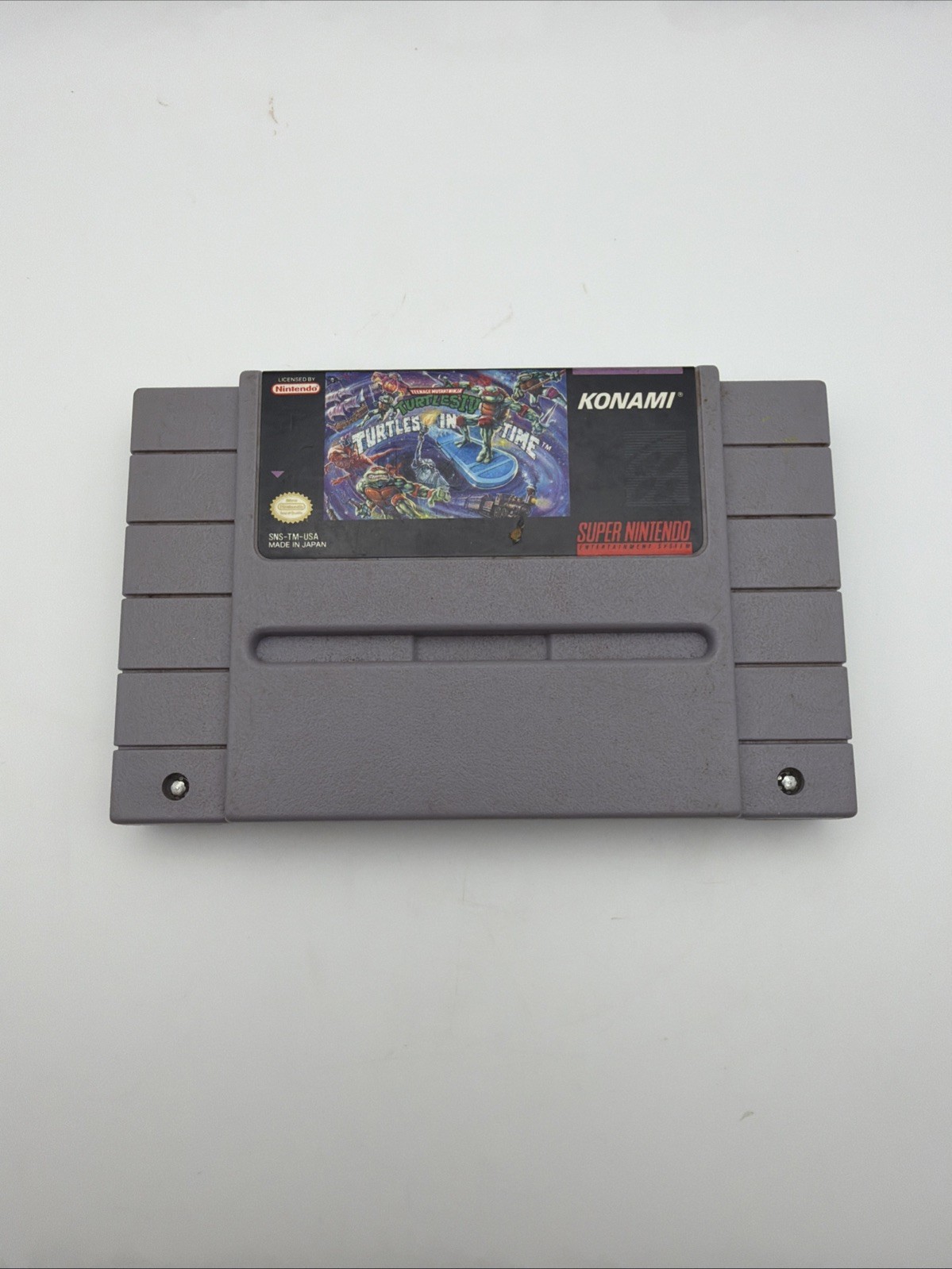 Konami TMNT IV: Turtles in Time (Teenage Mutant Ninja Turtles) SNES (Tested)