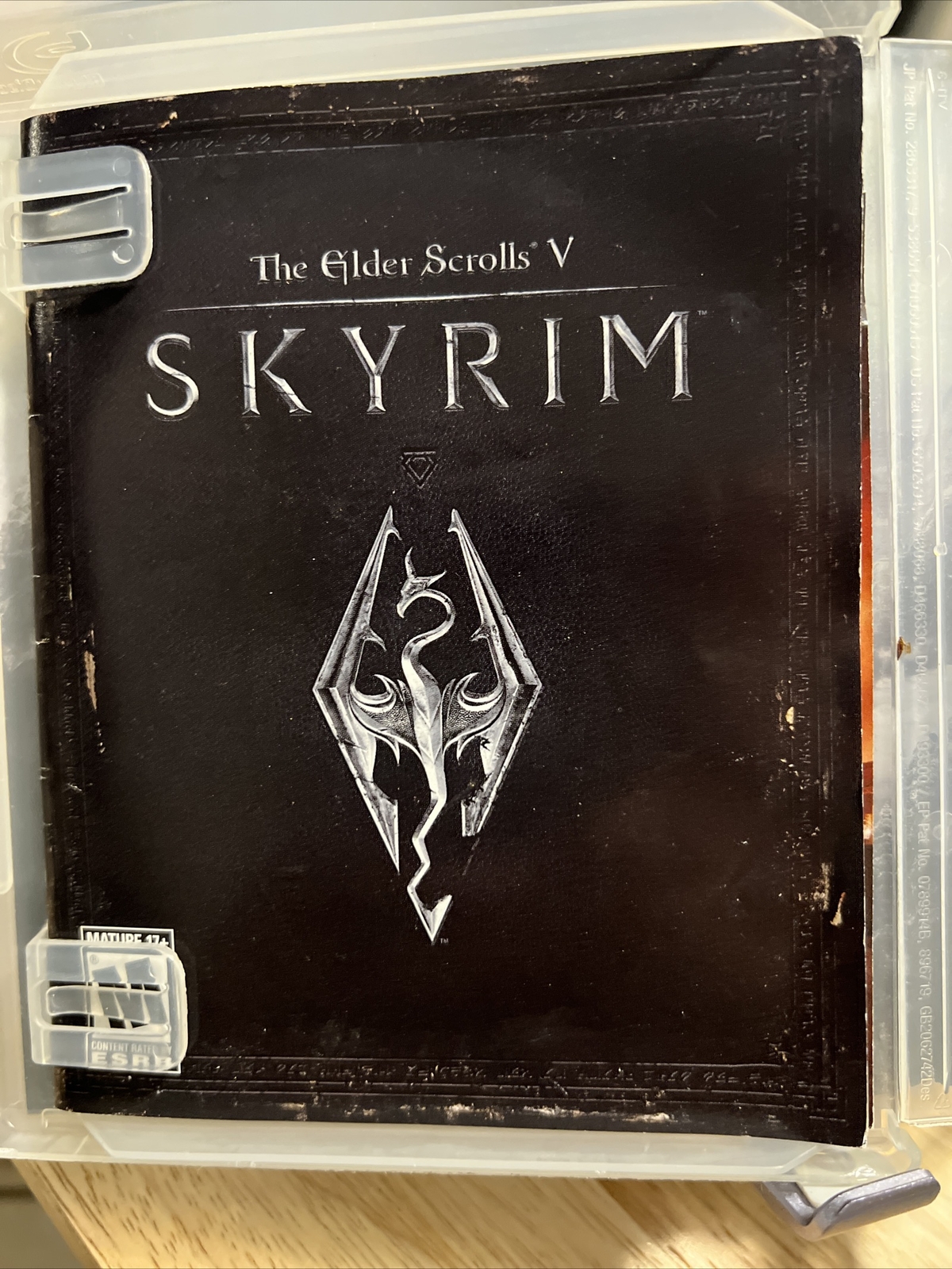 The Elder Scrolls V: Skyrim PlayStation 3 (PS3) Manual No Map