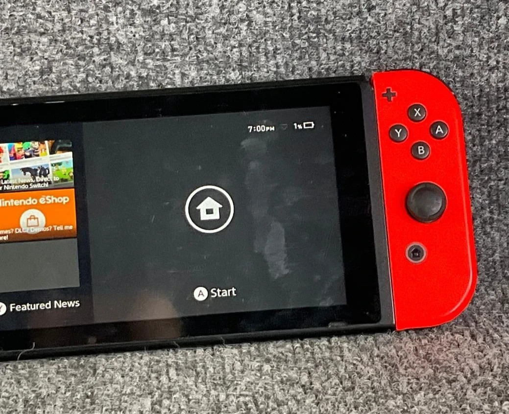 Nintendo Switch 32GB Console Neon Red Blue Joy-Cons Used Box