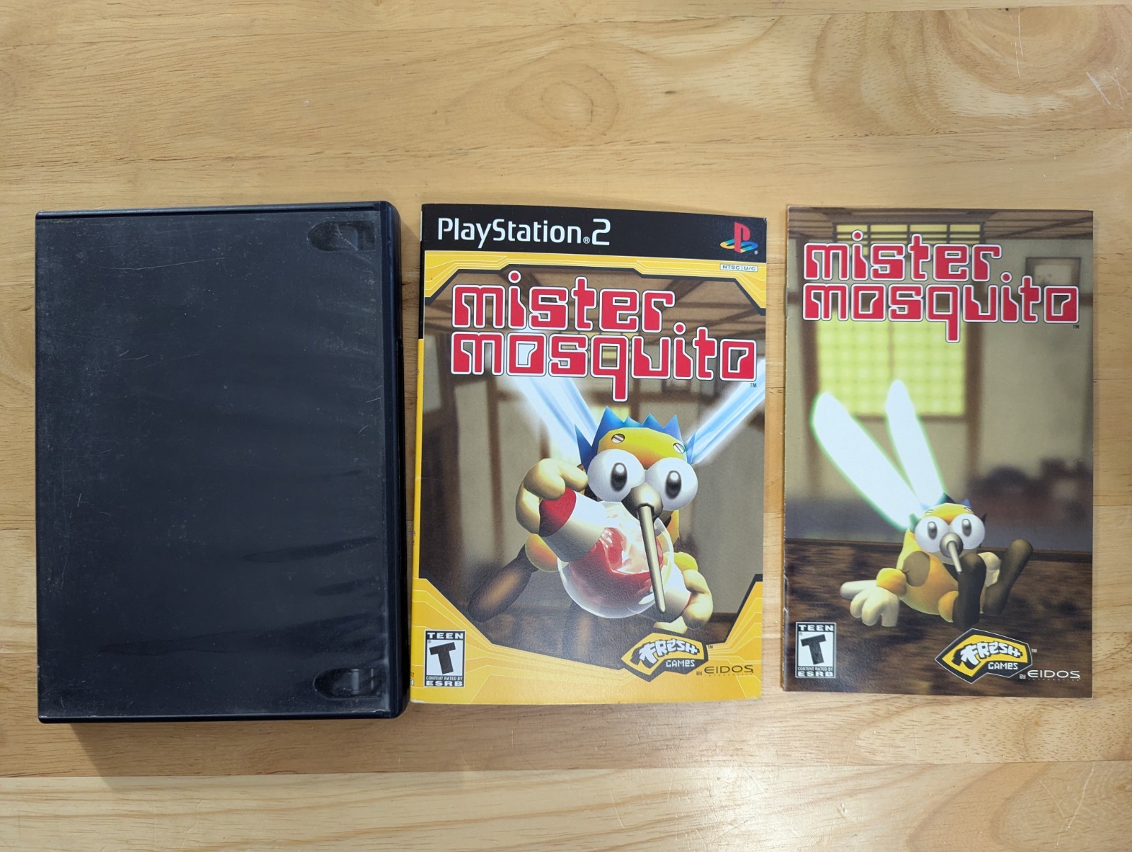 *NO GAME* Mister Mosquito PS2 Case / Art / Manual w/ Reg Card Only NO GAME