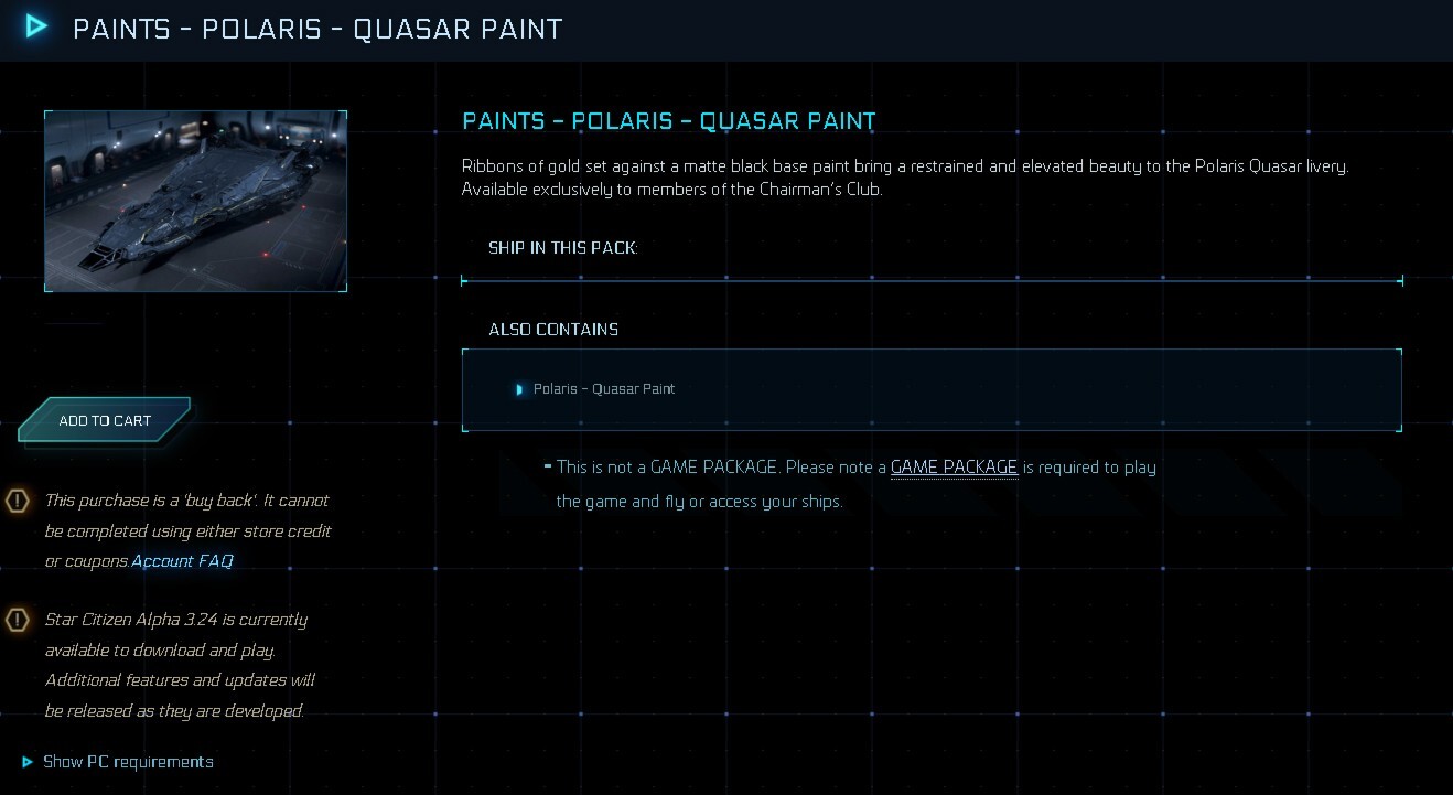 Star Citizen – Paint – Polaris Quasar