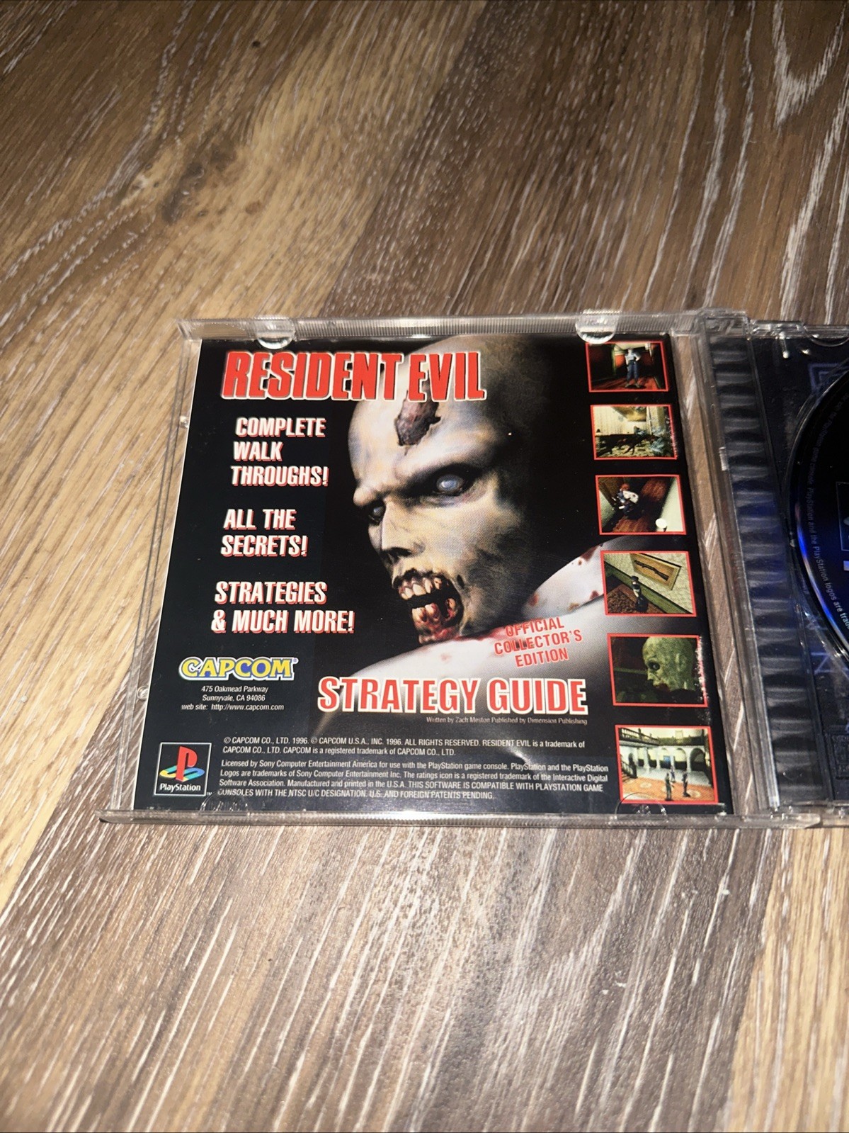 Resident Evil (Sony PlayStation 1, 1996) Jewel Case w/Reg Card *Rare!*