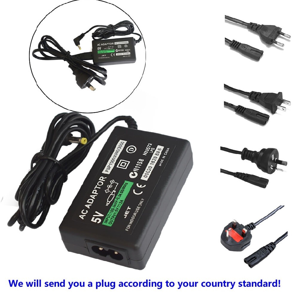 5V AC Adapter Home Wall Charger Power Supply Cord for Sony PSP 1000 2000 3000