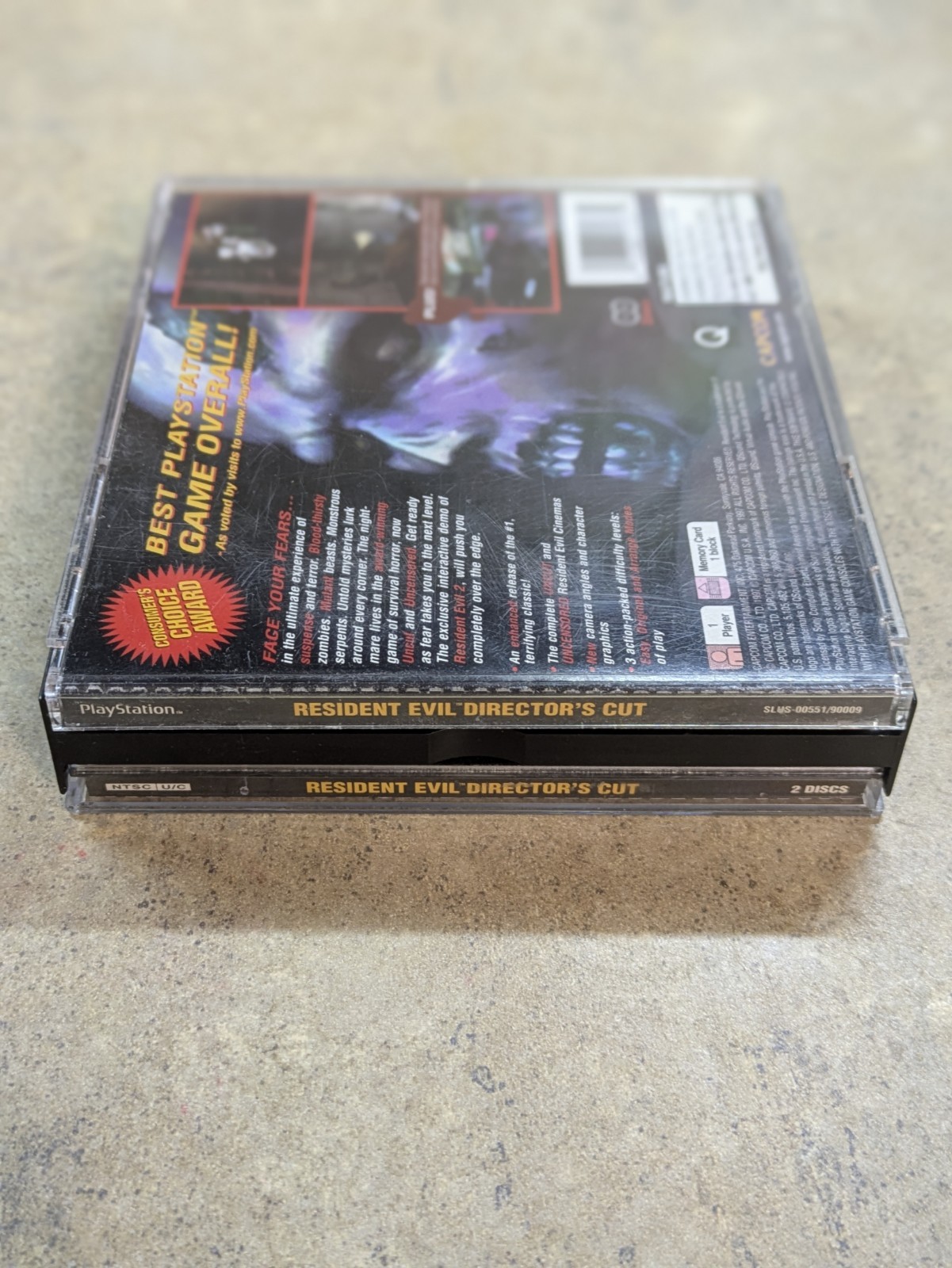 Resident Evil Director’s Cut PSX PS1 PlayStation 1 Tested See Pics
