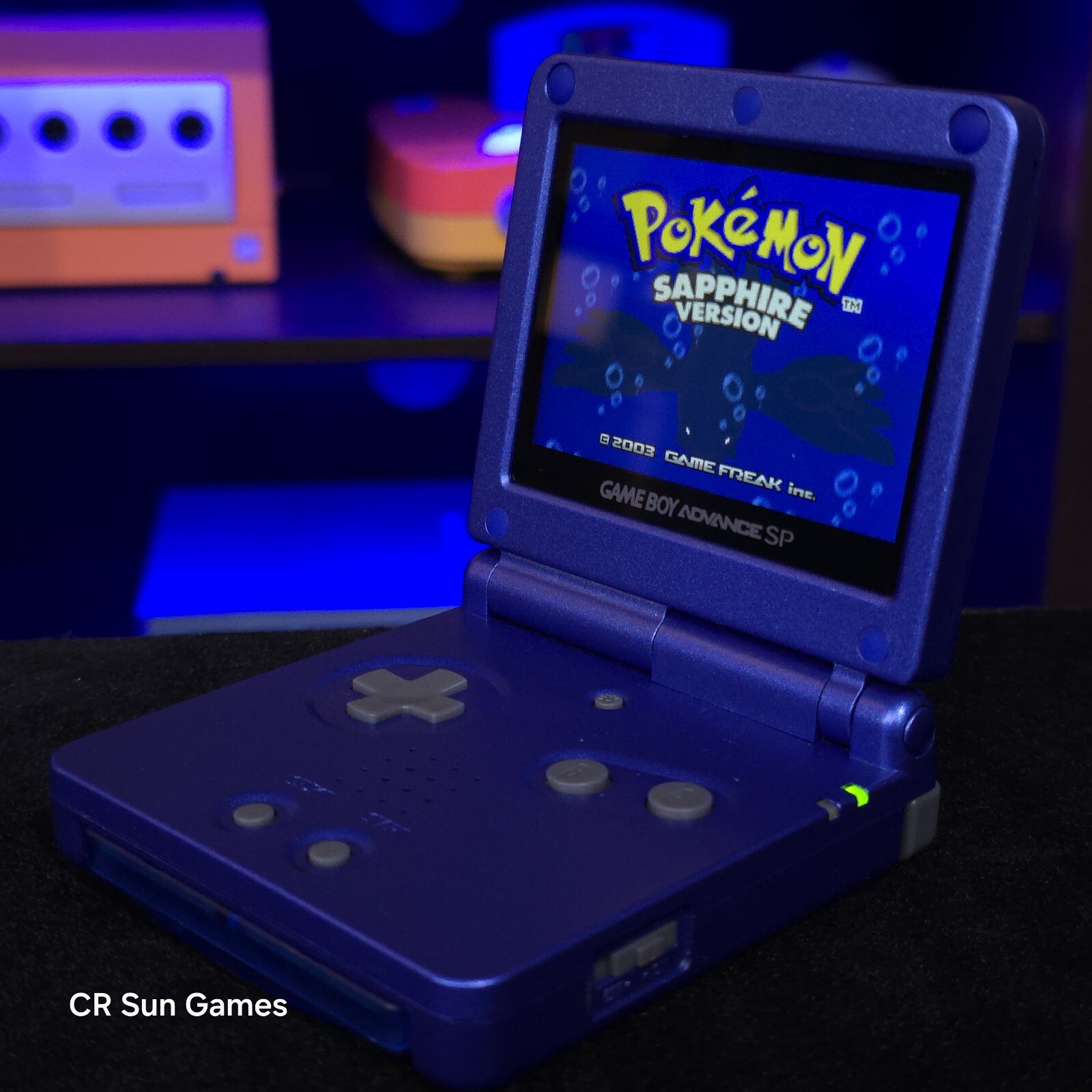Blue Nintendo Game Boy Advance GBA SP IPS V2 Screen And USB-C