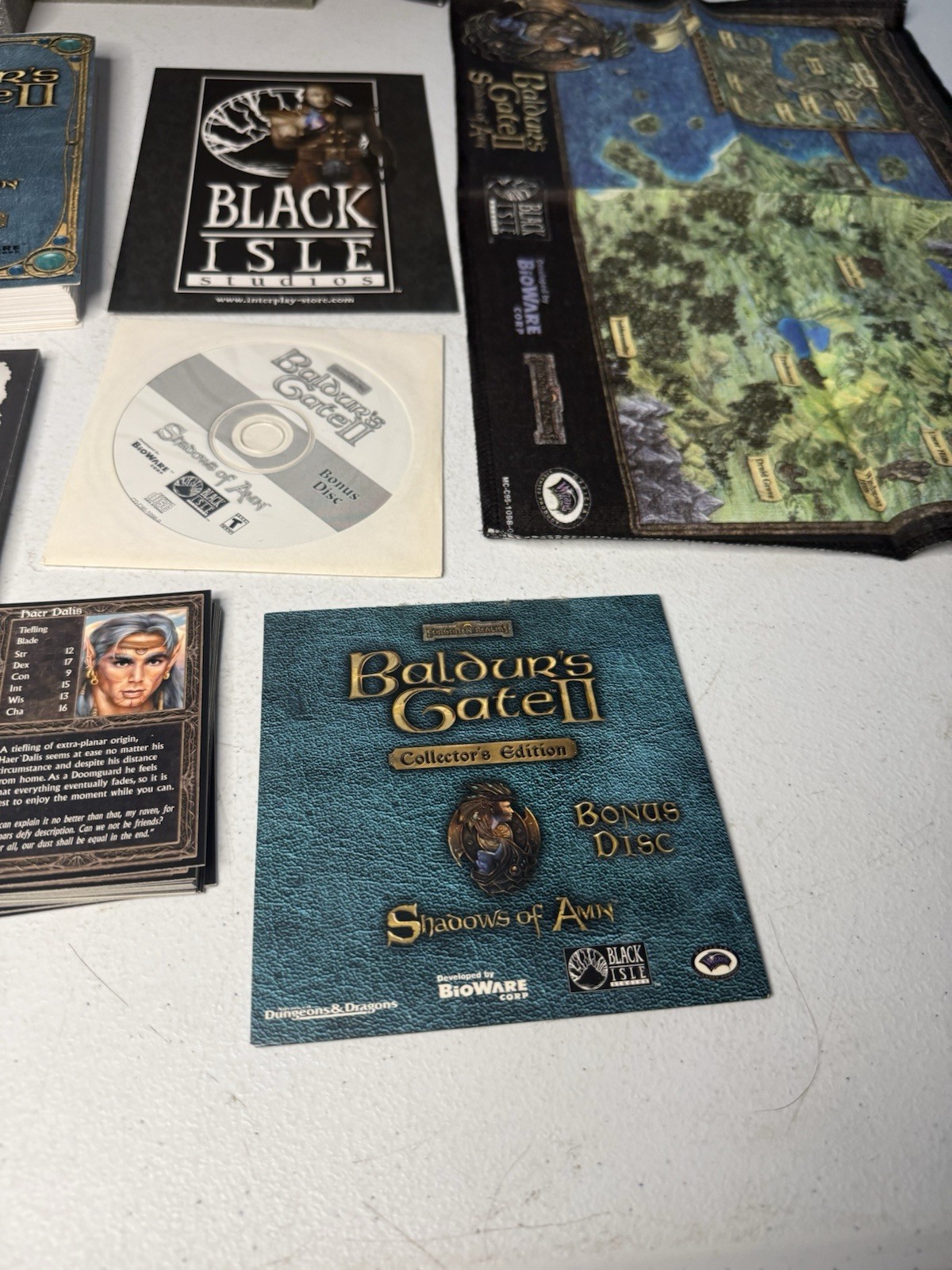 Baldur’s Gate II Collector’s Edition Big Box PC 4 Discs Map 16 Cards COMPLETE