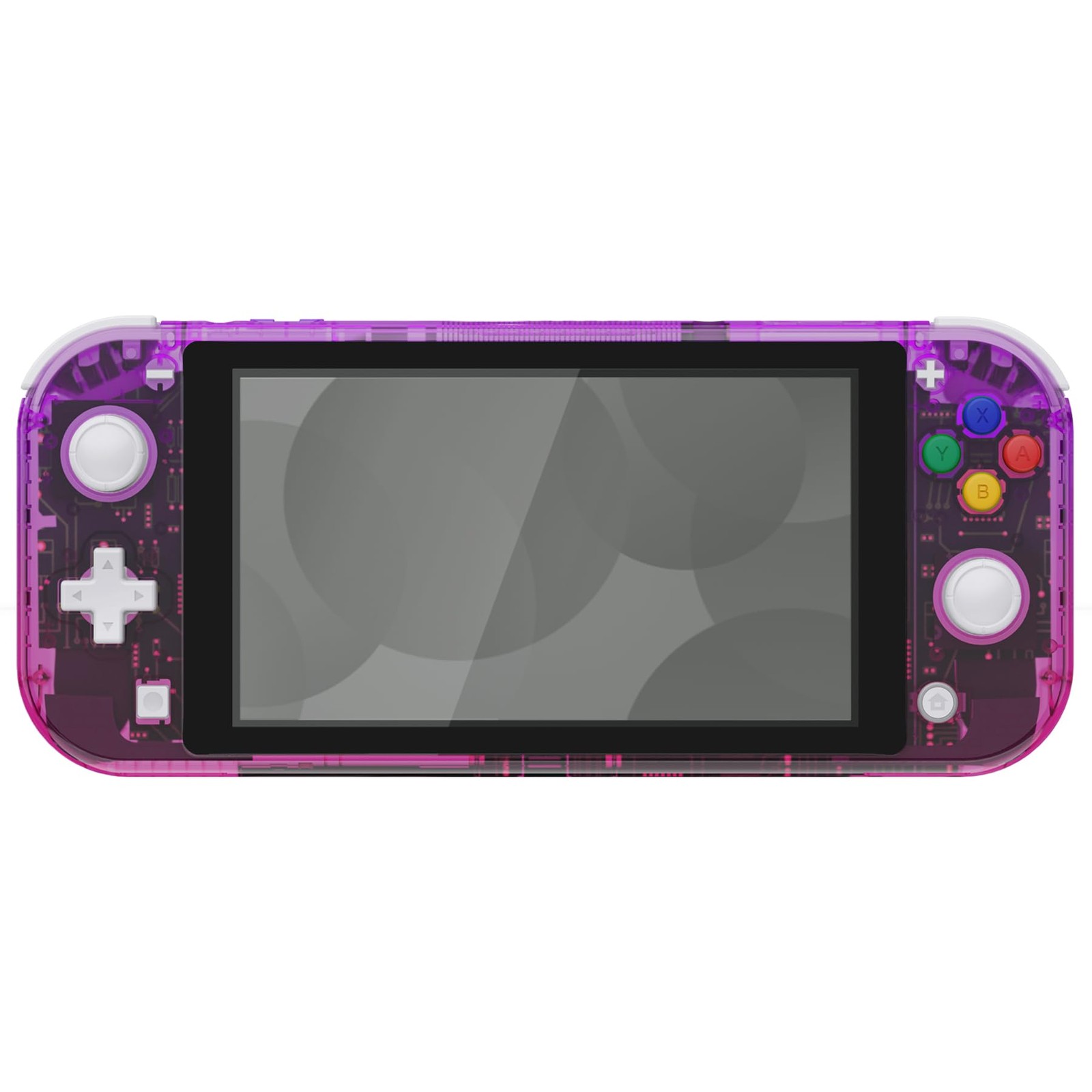 eXtremeRate Custom Case Cover for Switch Lite: Gradient Clear Purple Rose Red