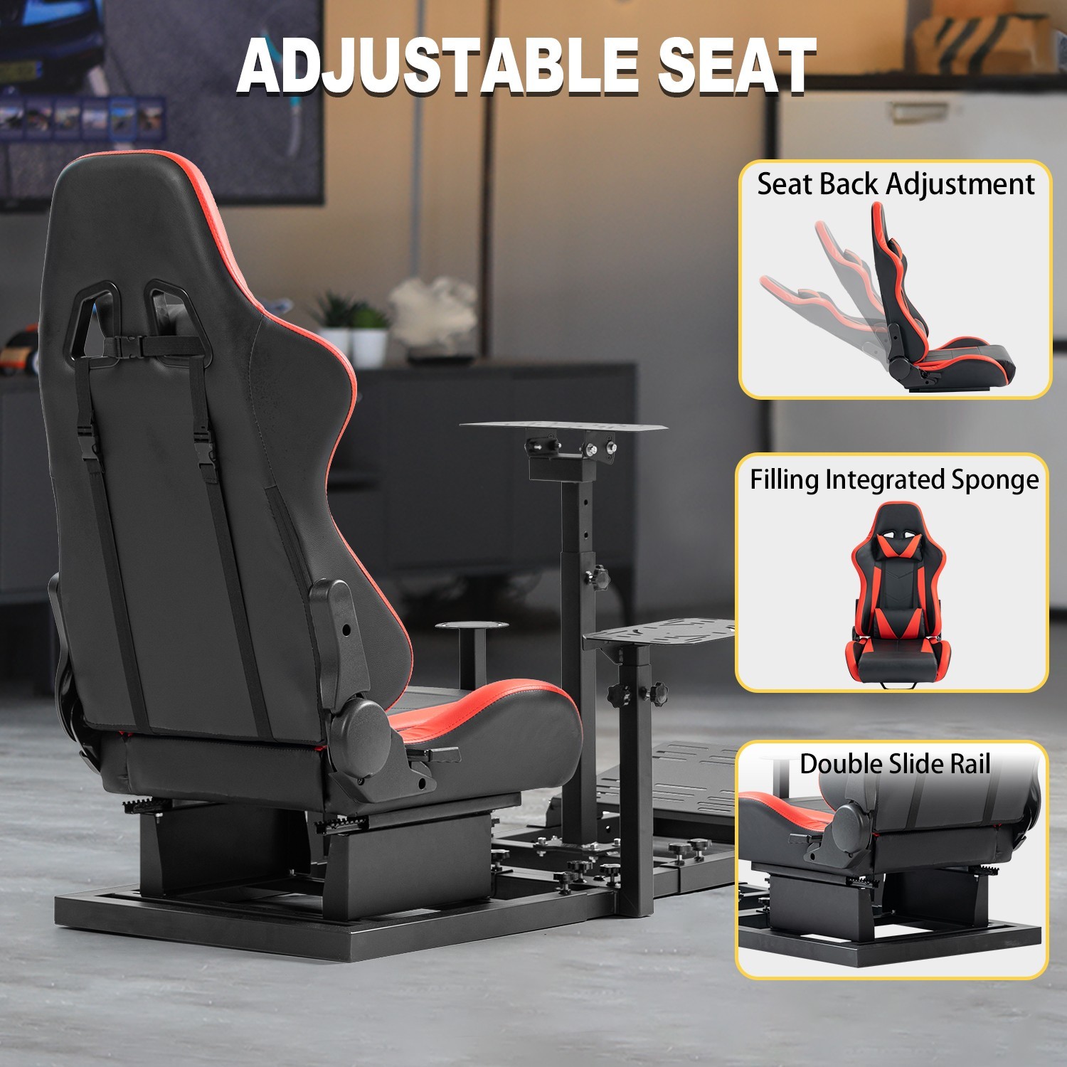 Marada Modular Flight and Racing Simulator Cockpit Fits Logitech Fanatec CSL-DD