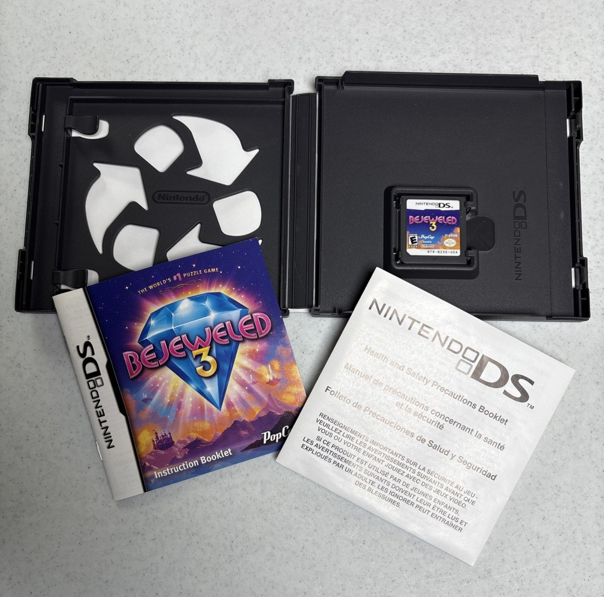 Bejeweled 3 Nintendo DS 2011 Complete w/ Game, Manual & Slip cover Tested Works