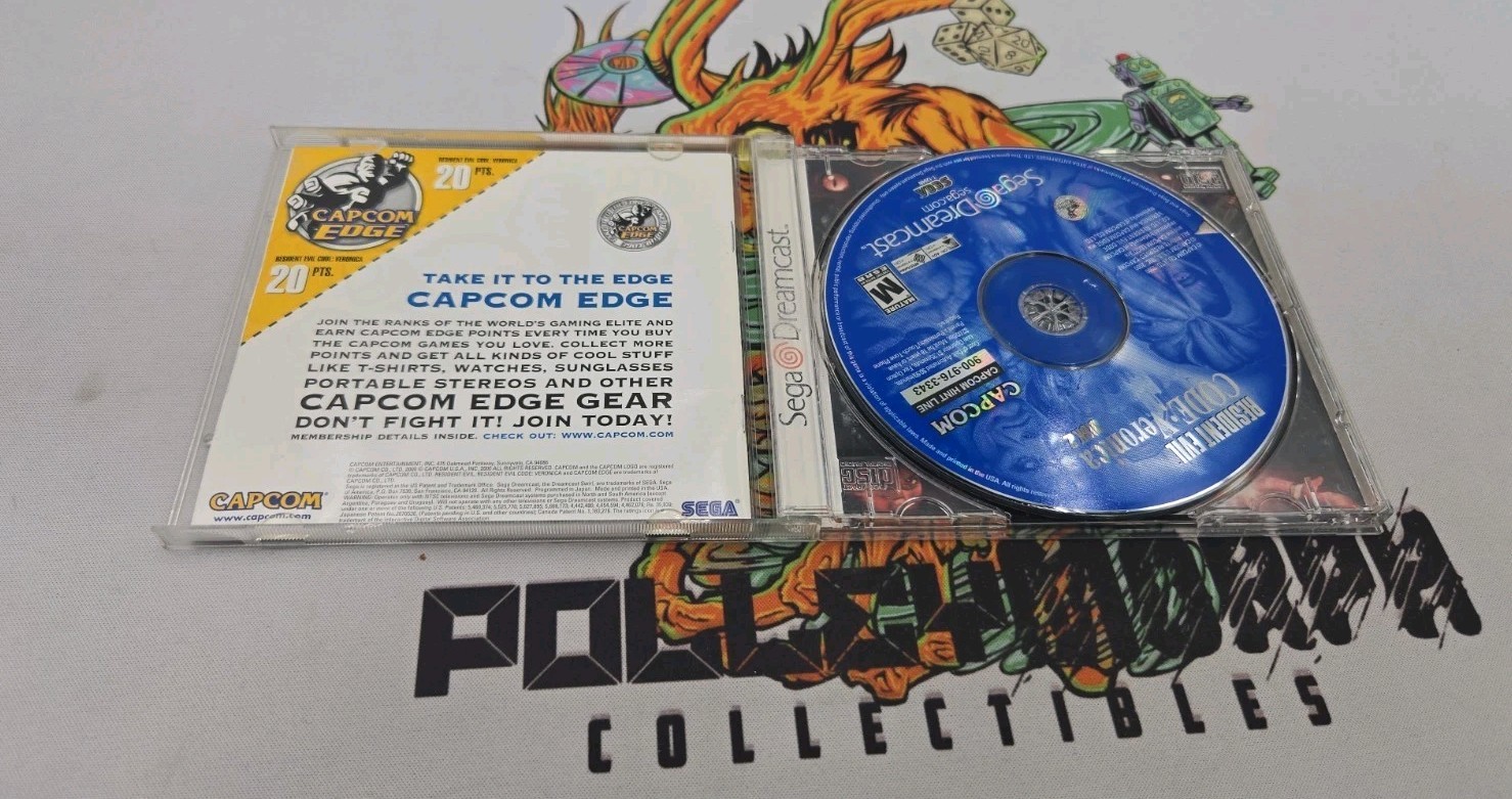Resident Evil — CODE: Veronica (Sega Dreamcast, 2000) CIB W. Reg Card