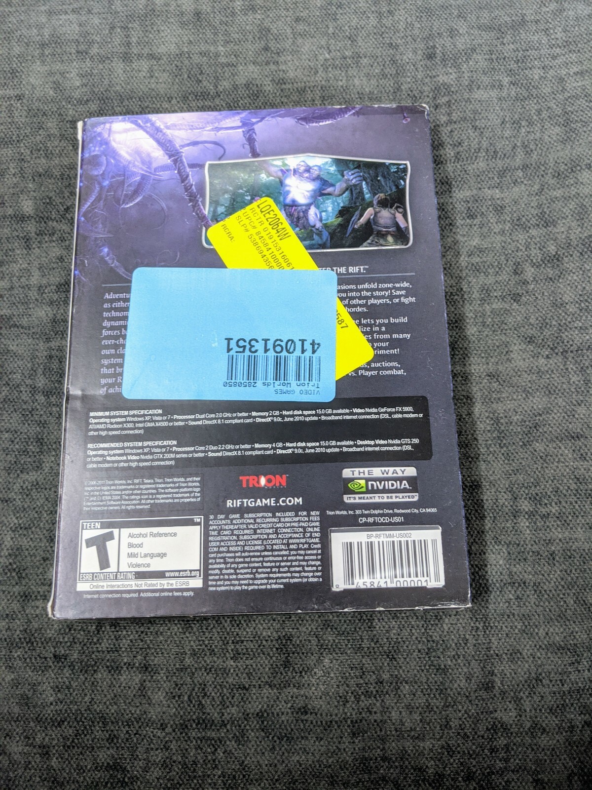 Rift | PC DVD-ROM | Video Game – Factory Sealed