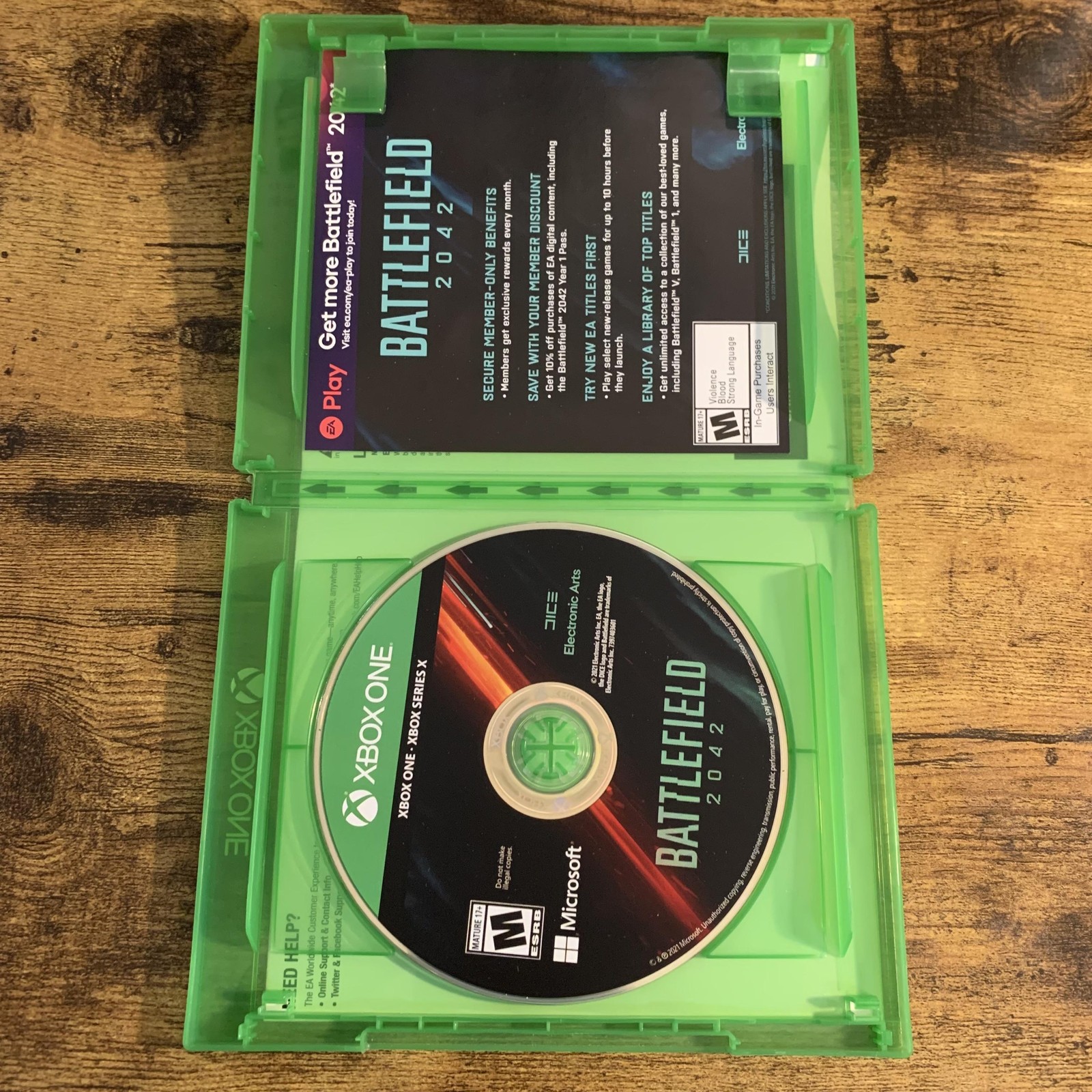 Battlefield 2042 Microsoft Xbox One/Series X Shooter Video Game Case & Disc