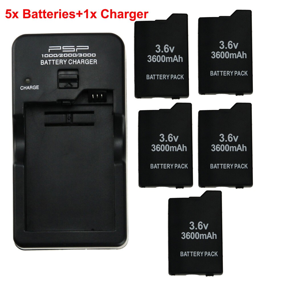 New 3600mAh Battery For PSP Slim 2000 3000 2001 Rechargeable with Wall Charger