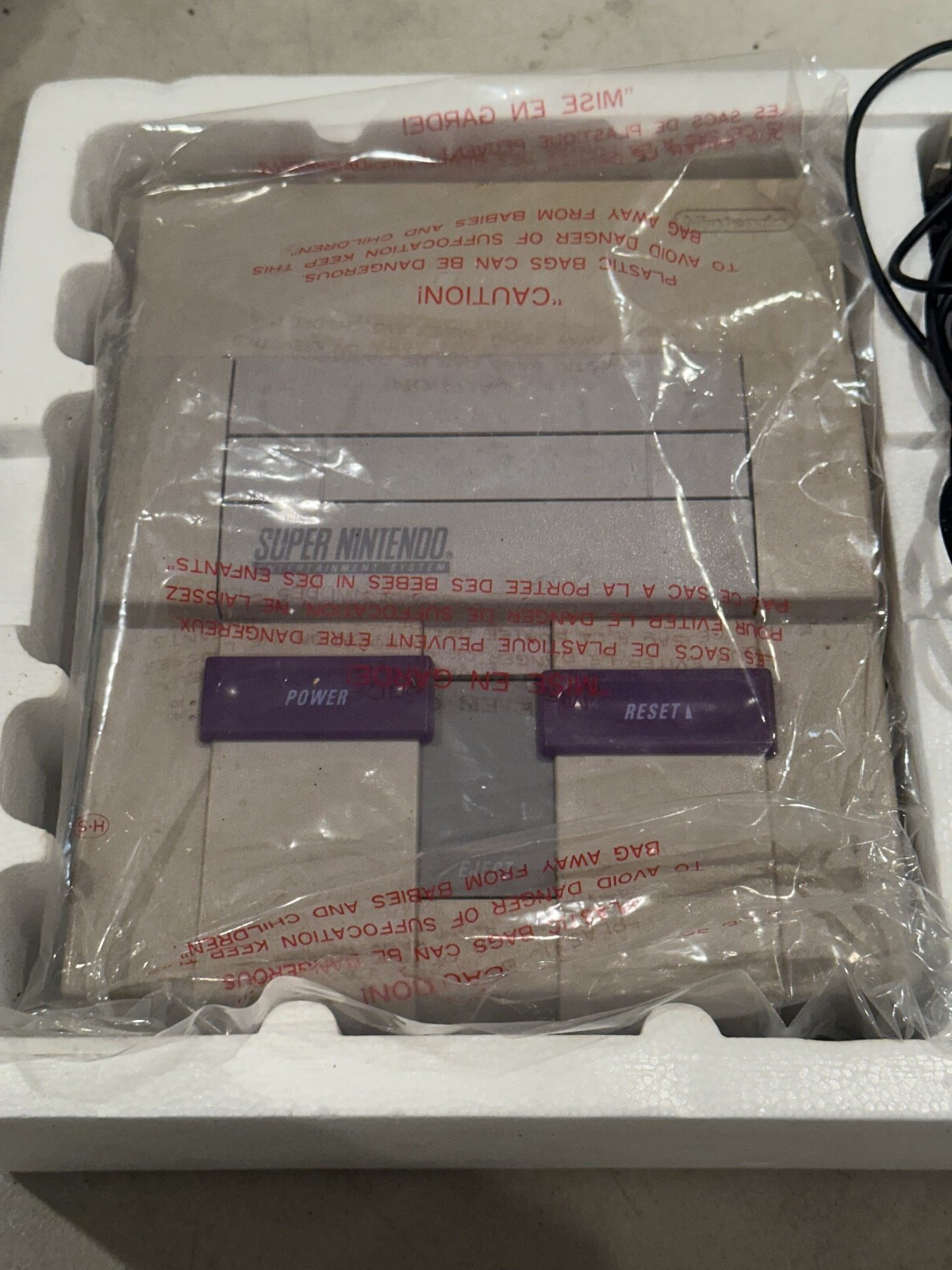 Super NES Nintendo Console Control Set COMPLETE IN BOX 2 Controllers
